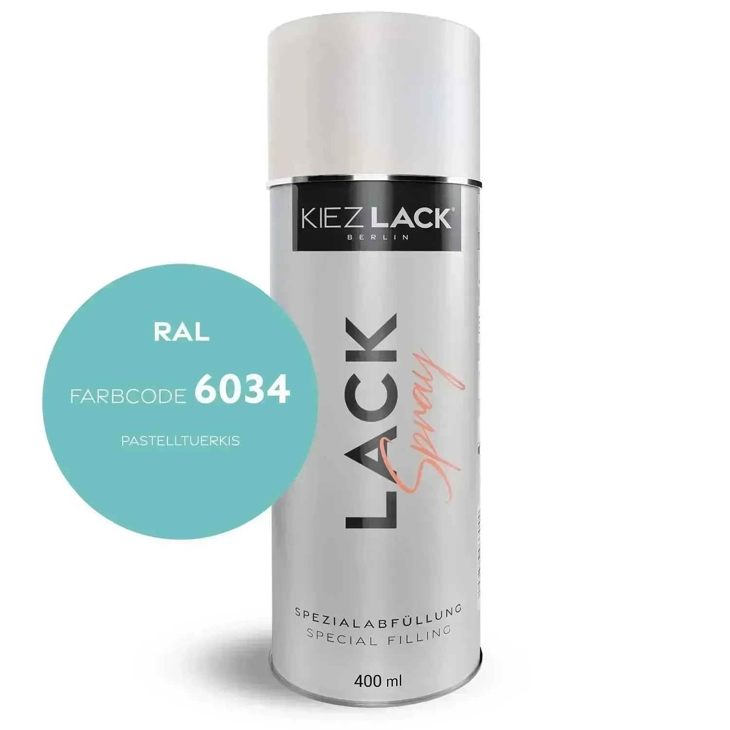 Kiezlack Lackspray Autolack Spraydose RAL 6034 PASTELLTUERKIS