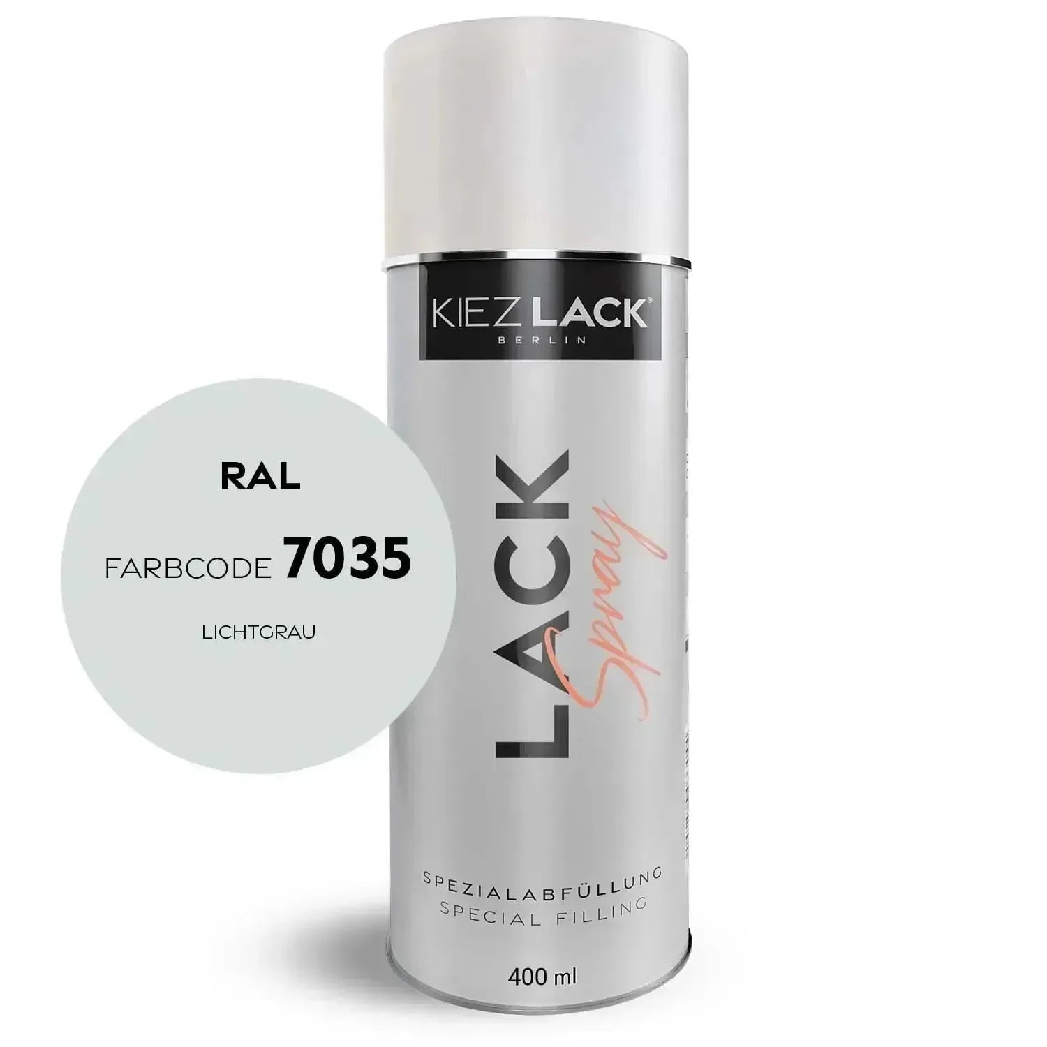 Kiezlack Lackspray Autolack Spraydose RAL 7035 LICHTGRAU