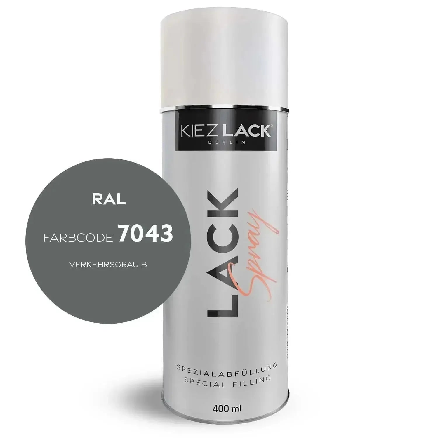 Kiezlack Lackspray Autolack Spraydose RAL 7043 VERKEHRSGRAU B