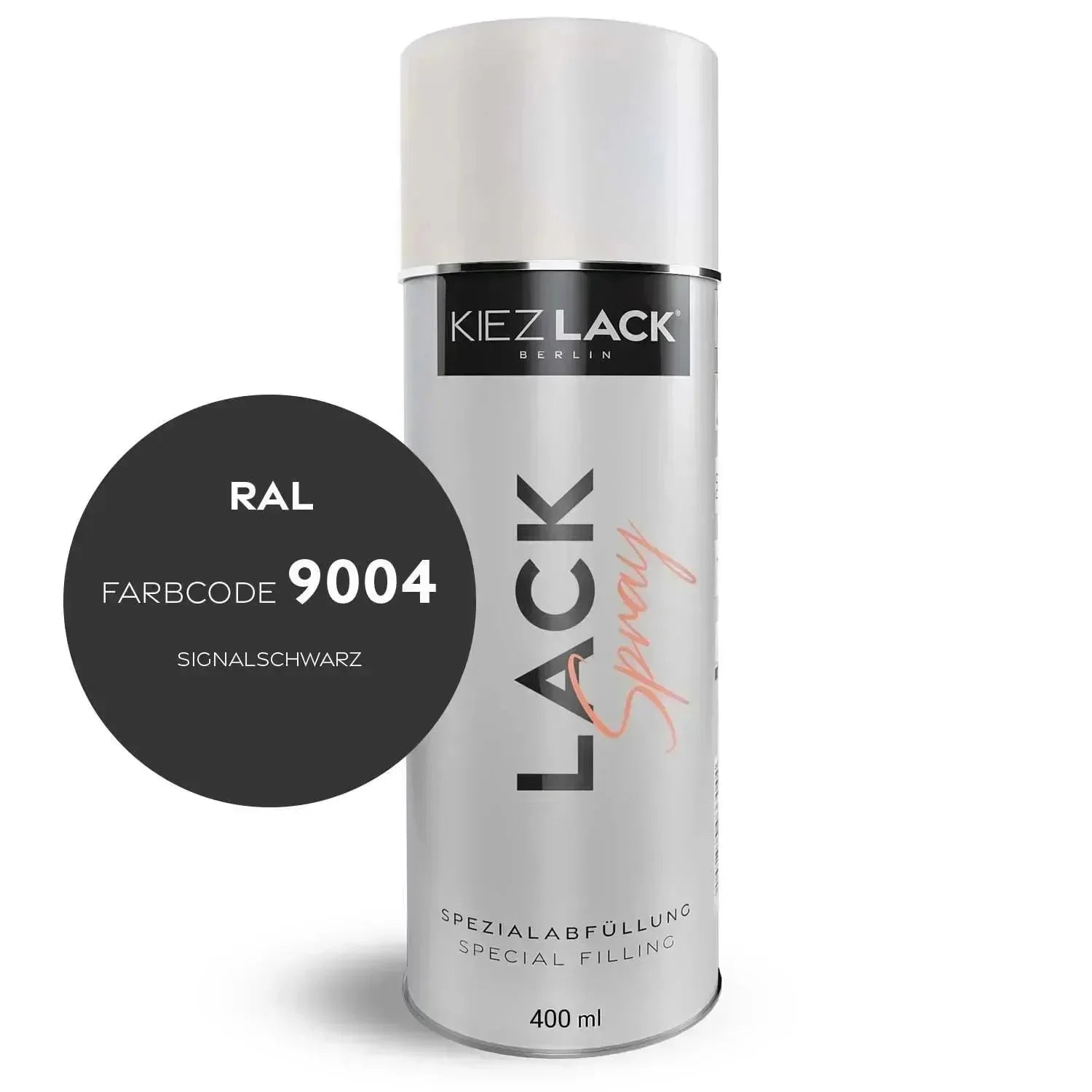 Kiezlack Lackspray Autolack Spraydose RAL 9004 SIGNALSCHWARZ