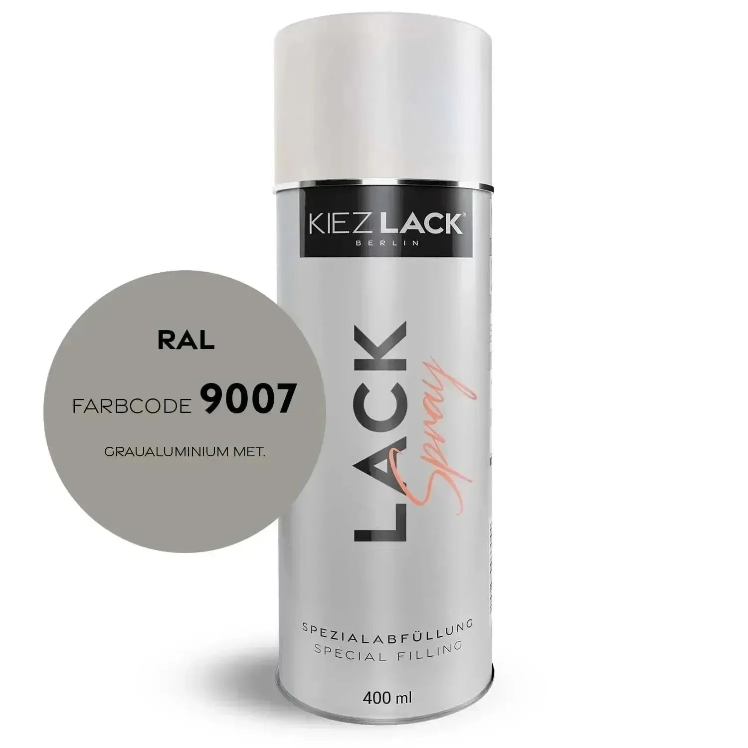 Kiezlack Lackspray Autolack Spraydose RAL 9007 GRAUALUMINIUM MET.