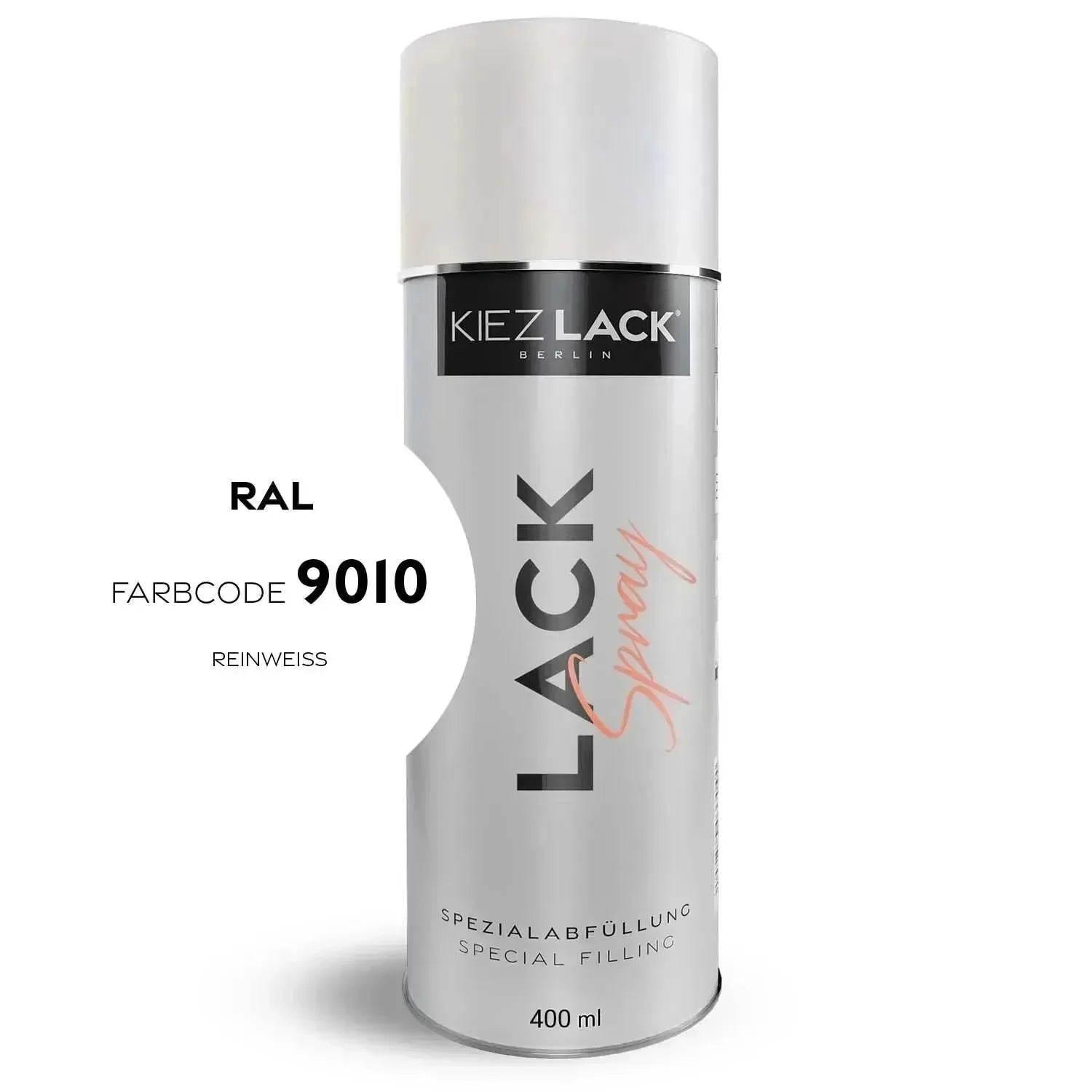 Kiezlack Lackspray Autolack Spraydose RAL 9010 REINWEISS