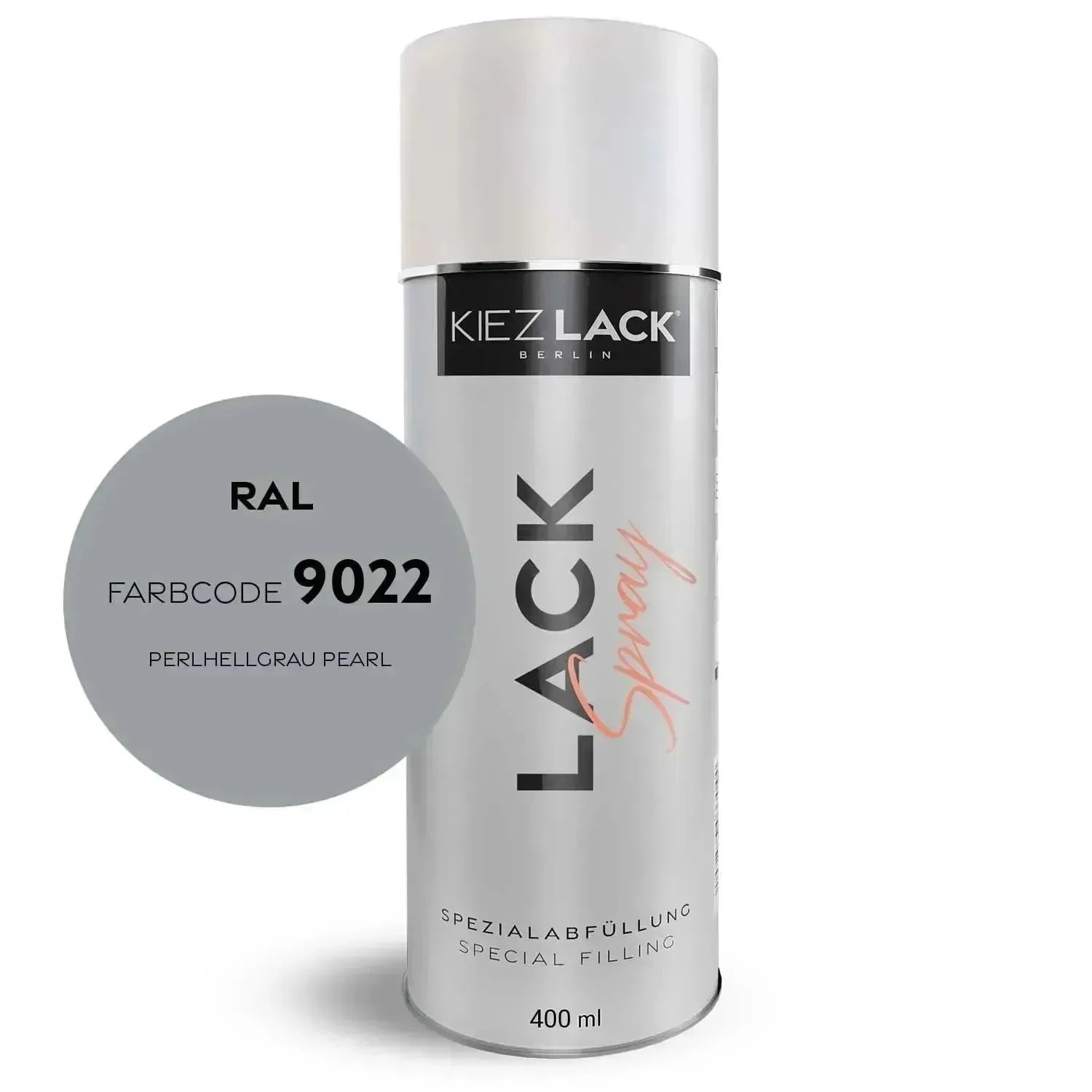 Kiezlack Lackspray Autolack Spraydose RAL 9022 PERLHELLGRAU PEARL