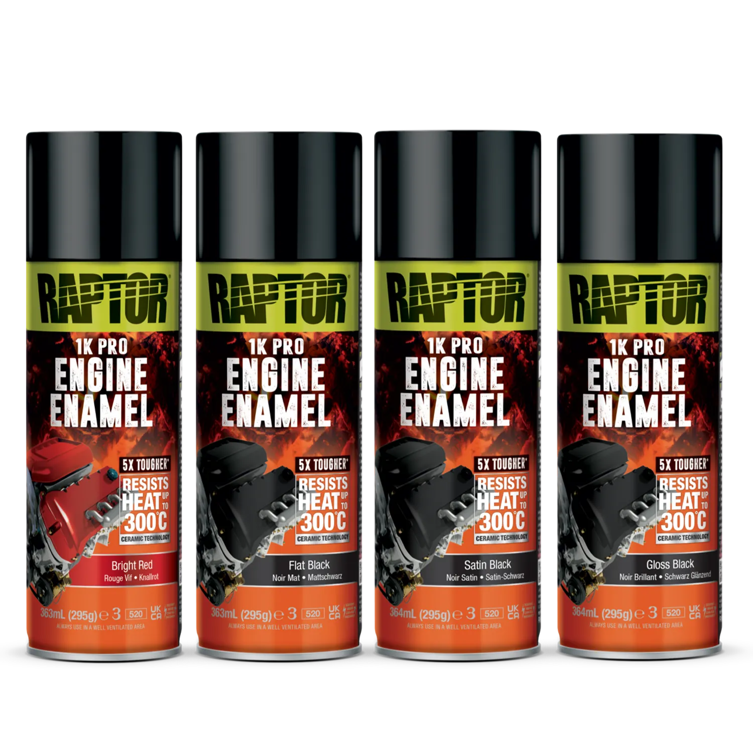 Raptor RAPTOR 1K Pro Motorlack Spray hitzebeständig bis 300 °C FARBWAHL