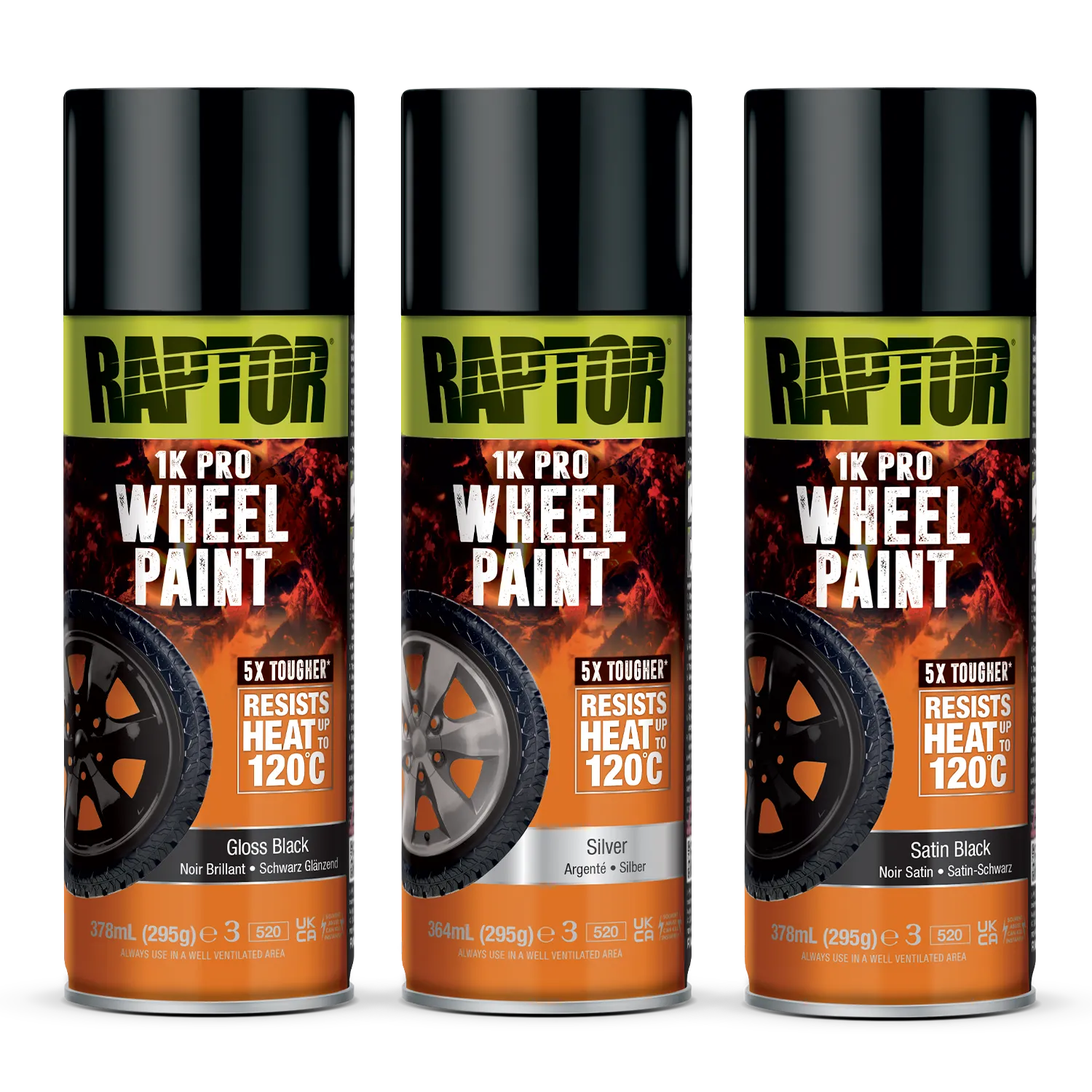 Raptor RAPTOR 1K Pro Felgenlack 5x robuster Schutz hitzefest UV-stabil FARBWAHL