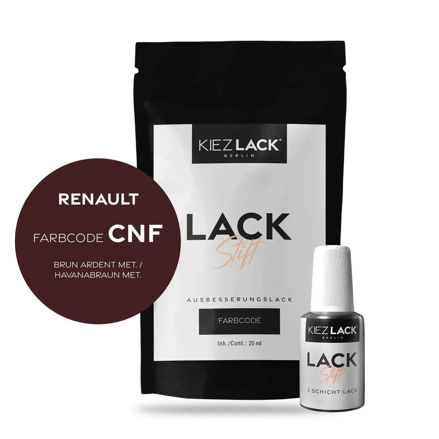 Kiezlack Lackstift Autolack Lackstift Renault CNF BRUN ARDENT MET.