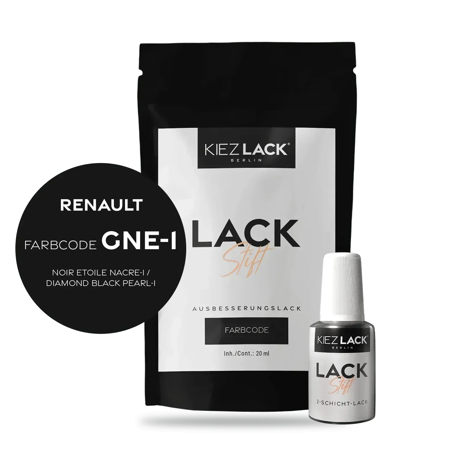 Kiezlack Lackstift Autolack Lackstift Renault GNE-1 NOIR ETOILE NACRE-1
