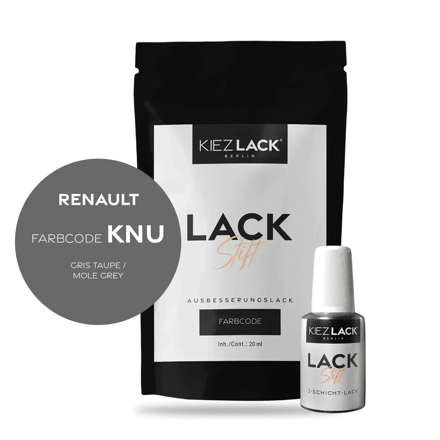 Kiezlack Lackstift Autolack Lackstift Renault KNU GRIS TAUPE