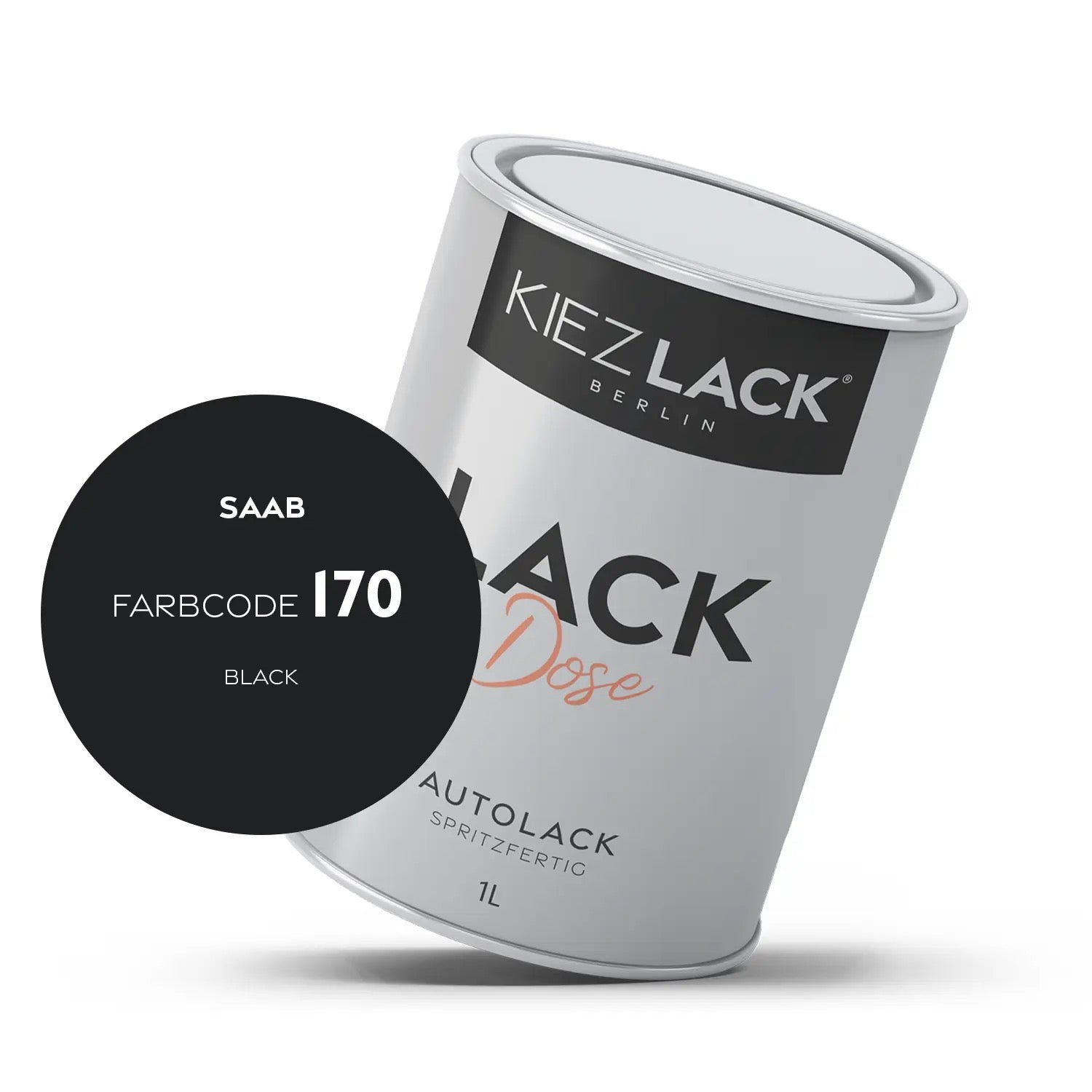 Kiezlack 1K Autolack Lackdose Basislack spritzfertig SAAB 170 BLACK