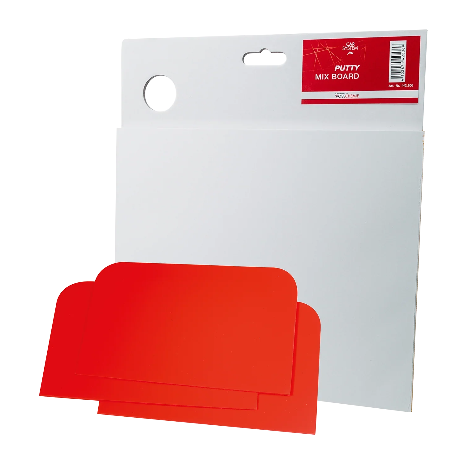 Carsystem Spachtel Kunststoff + 1 Spachtelbrett Carsystem Spachtel Kunststoff 115x77 mm