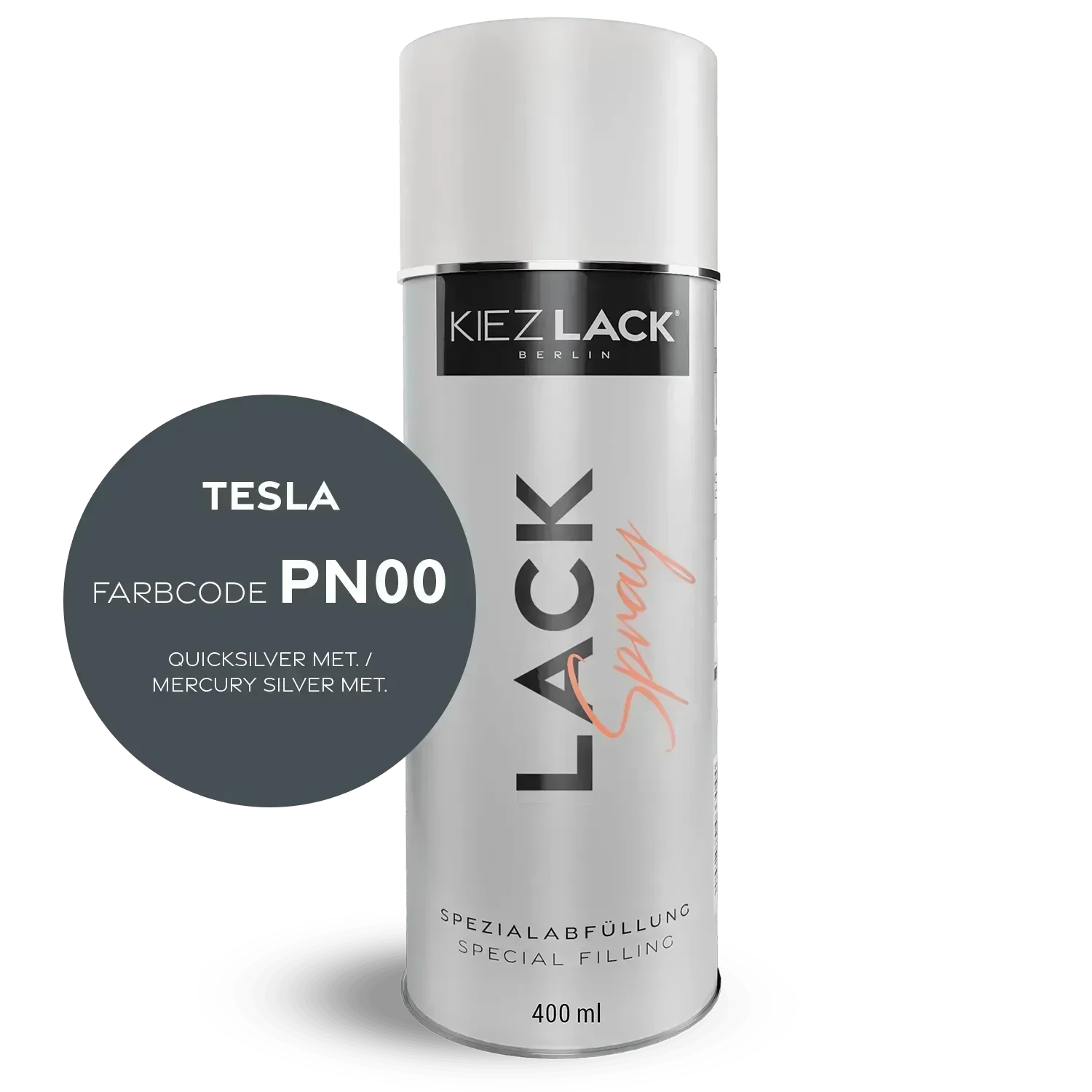 Kiezlack Lackspray Autolack Spraydose TESLA PN00 QUICKSILVER MET. Lackspray