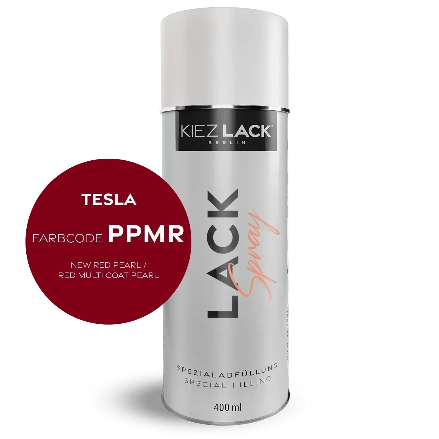 Kiezlack Lackspray Autolack Spraydose TESLA PPMR NEW RED PEARL Lackspray