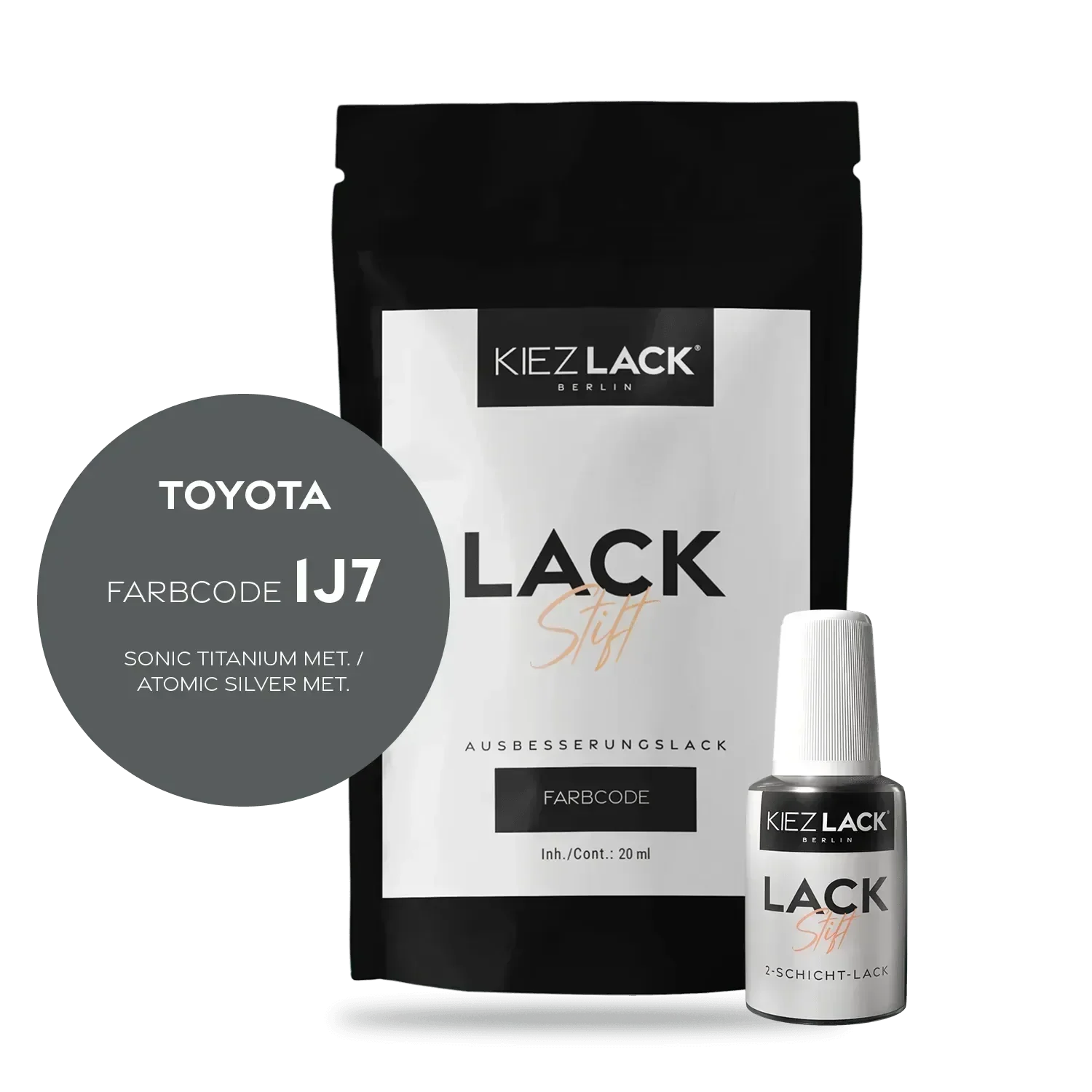 Kiezlack Lackstift Autolack Lackstift Toyota 1j7 SONIC TITANIUM MET.