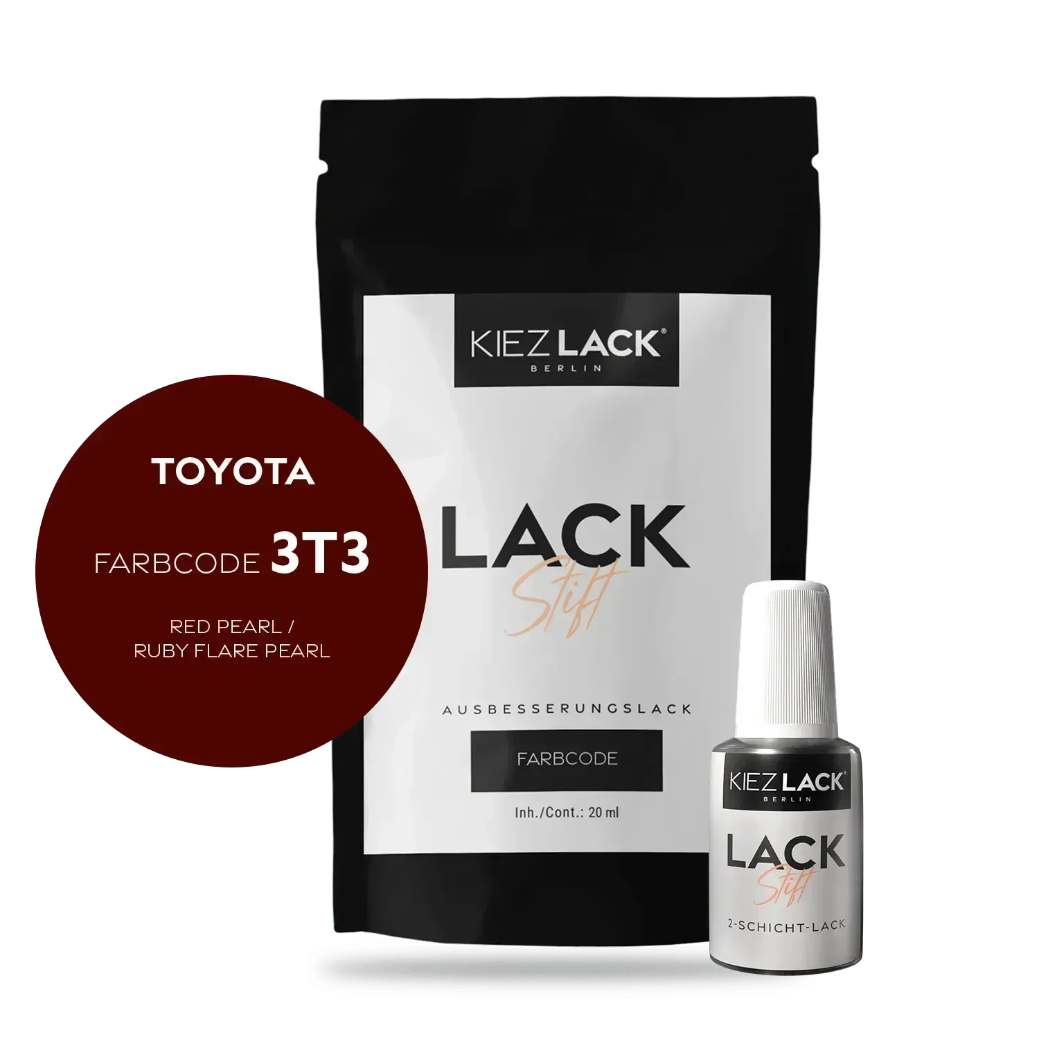 Kiezlack Lackstift Autolack Lackstift Toyota 3T3 RED PEARL