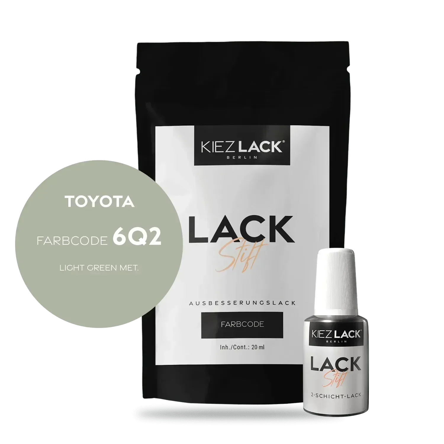 Kiezlack Lackstift Autolack Lackstift Toyota 6Q2 LIGHT GREEN MET.