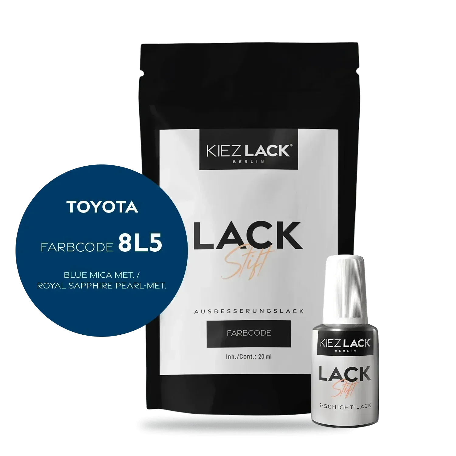 Kiezlack Lackstift Autolack Lackstift Toyota 8L5 BLUE MICA MET.