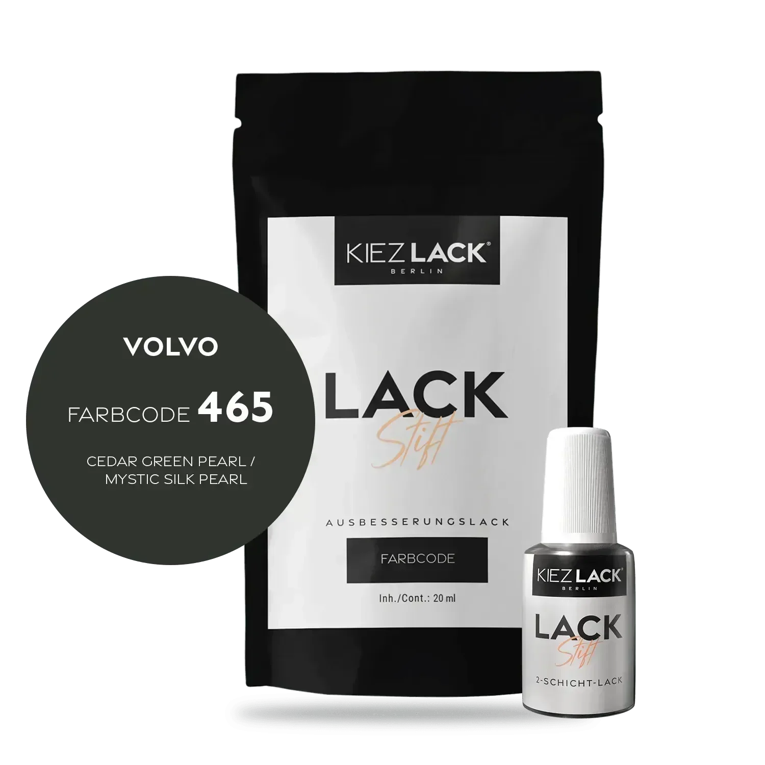 Kiezlack Lackstift Autolack Lackstift VOLVO 465 CEDAR GREEN PEARL