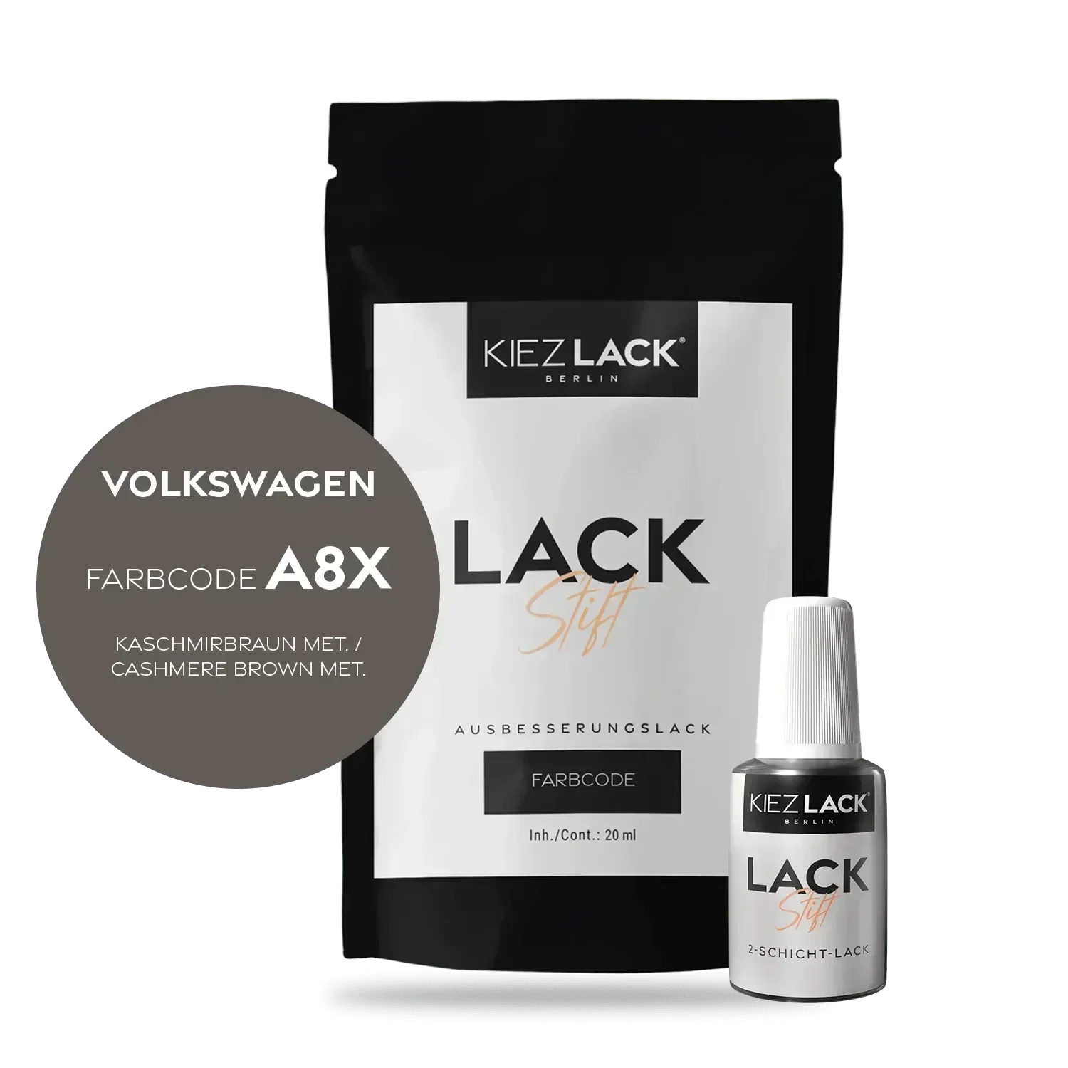 Kiezlack Lackstift Autolack Lackstift Volkswagen LA8X KASCHMIRBRAUN MET.