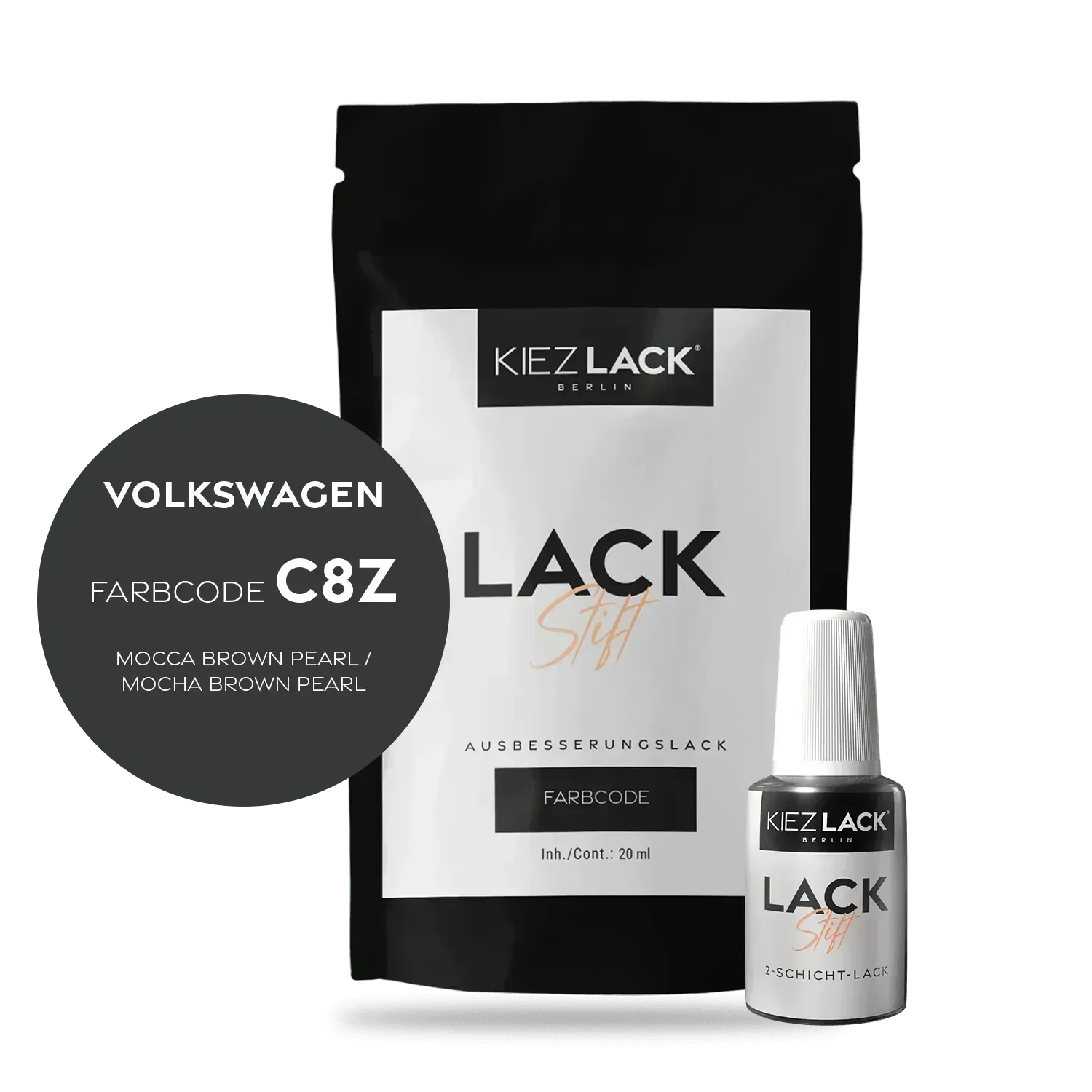 Kiezlack Lackstift Autolack Lackstift Volkswagen LC8Z MOCCA BROWN PEARL