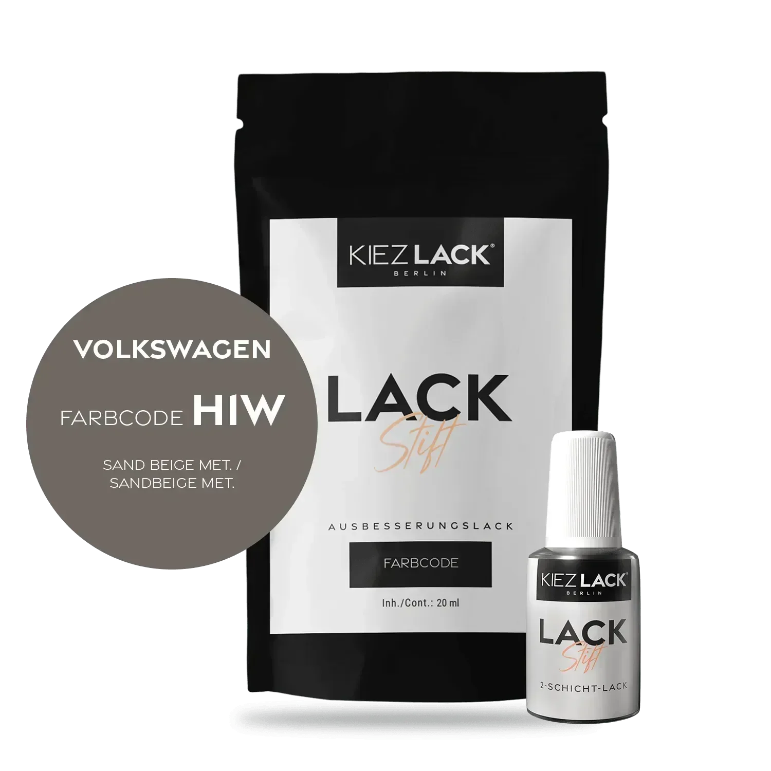Kiezlack Lackstift Autolack Lackstift Volkswagen LH1W SAND BEIGE MET.
