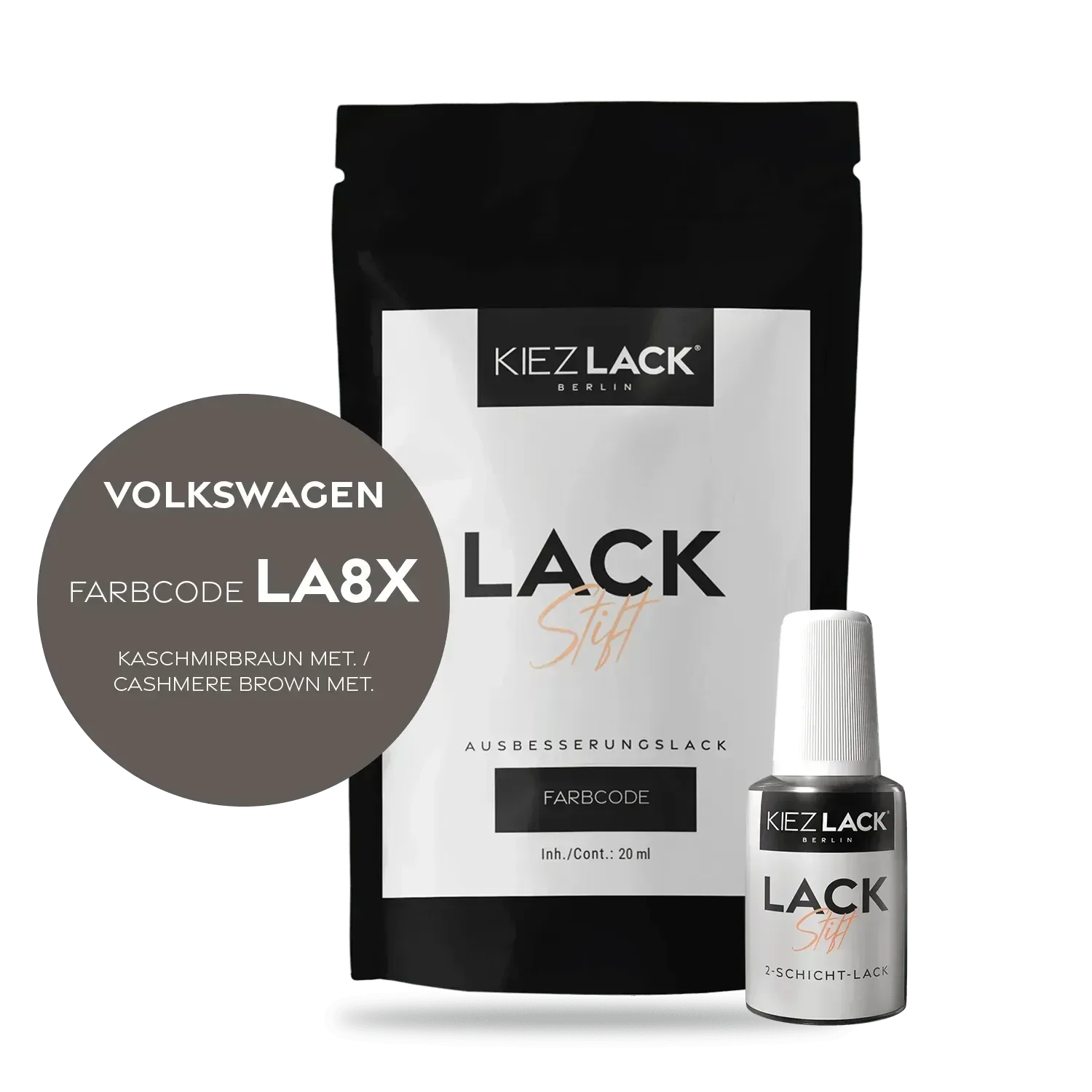 Kiezlack Lackstift Autolack Lackstift Volkswagen LA8X KASCHMIRBRAUN MET.