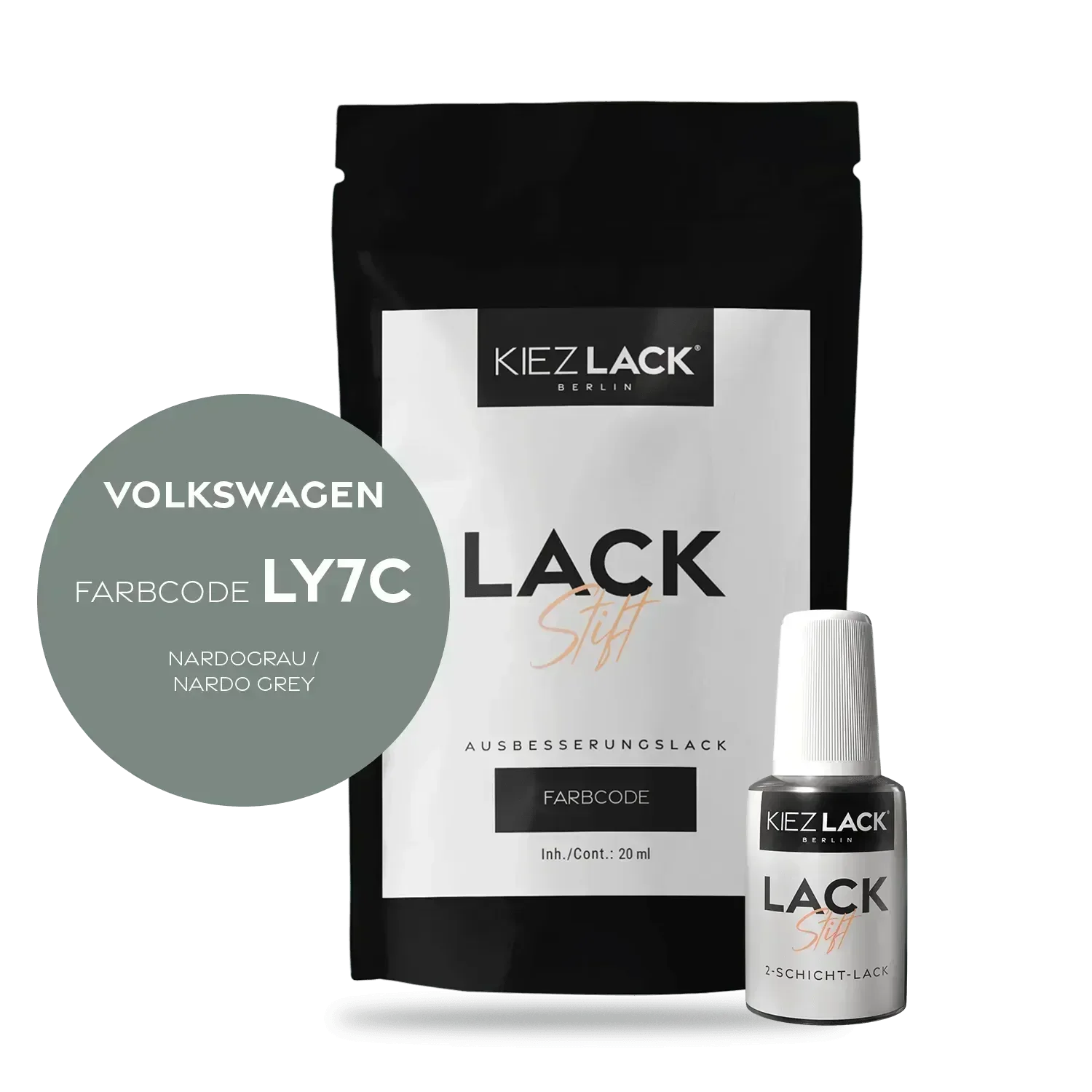 Kiezlack Lackstift Autolack Lackstift Volkswagen LY7C NARDOGRAU
