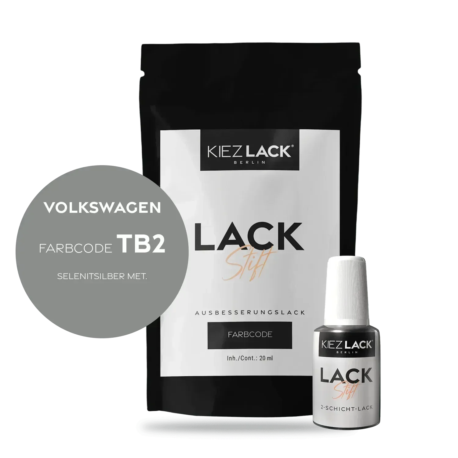 Kiezlack Lackstift Autolack Lackstift Volkswagen LTB2 SELENITSILBER MET.
