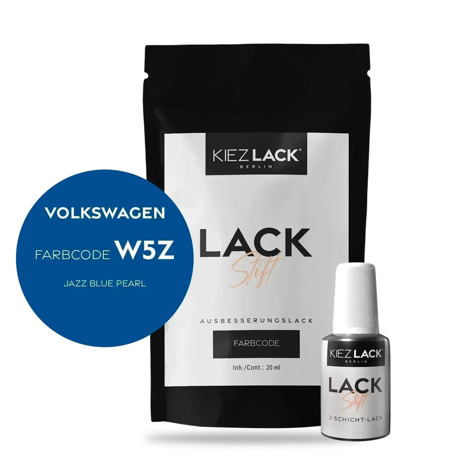 Kiezlack Lackstift Autolack Lackstift Volkswagen LW5Z JAZZ BLUE PEARL