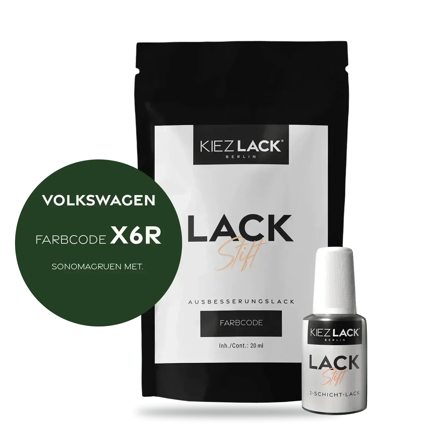 Kiezlack Lackstift Autolack Lackstift Volkswagen LX6R SONOMAGRUEN MET.