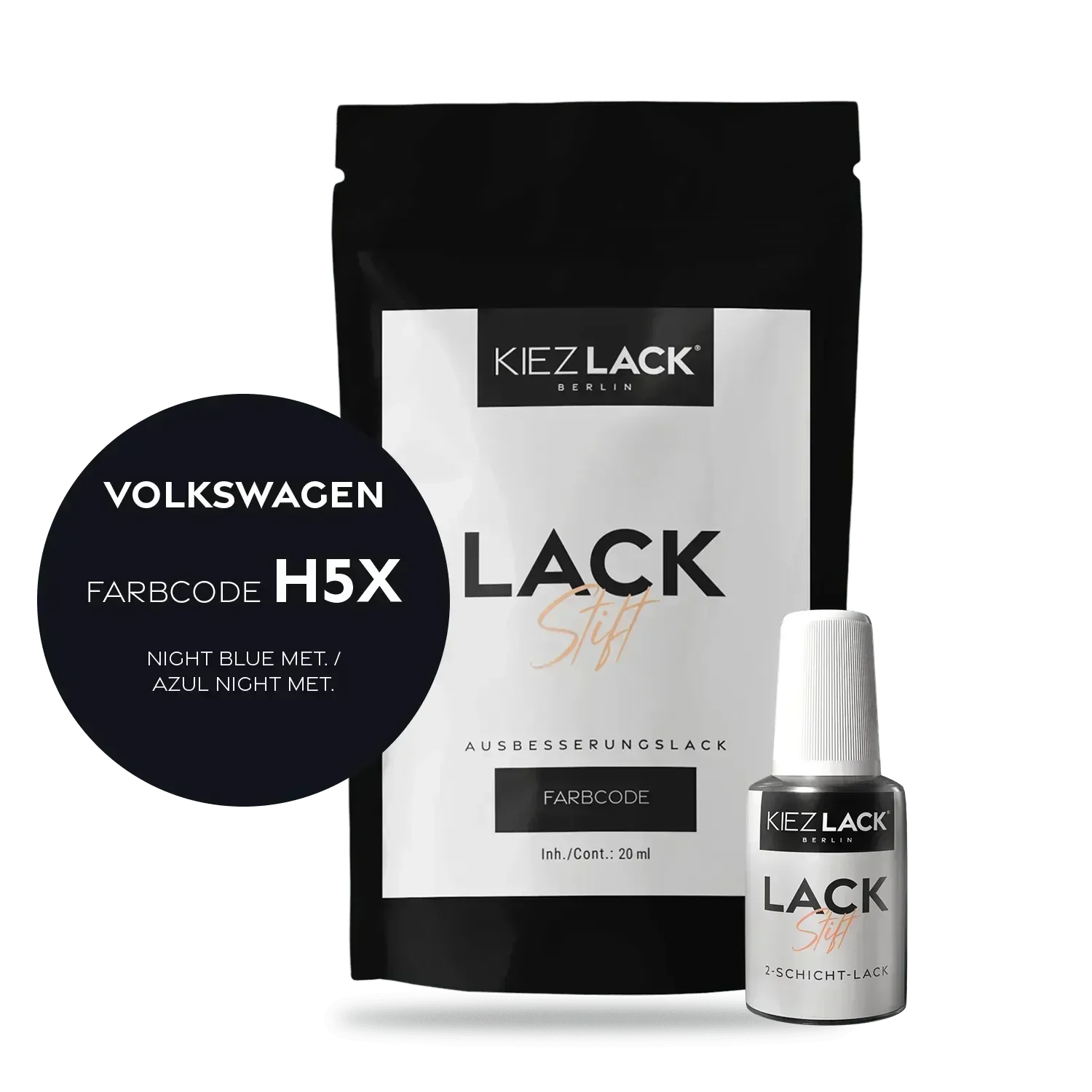 Kiezlack Lackstift Autolack Lackstift Volkswagen Lh5X NIGHT BLUE MET.