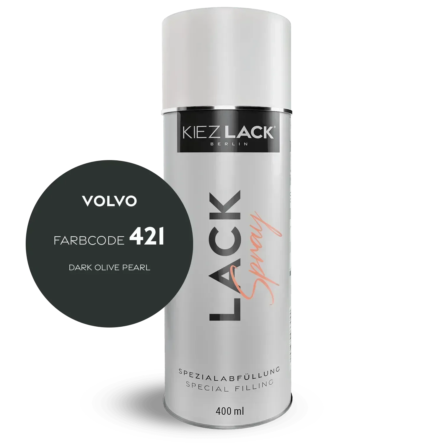 Kiezlack Lackspray Autolack Spraydose VOLVO 421 DARK OLIVE PEARL Lackspray