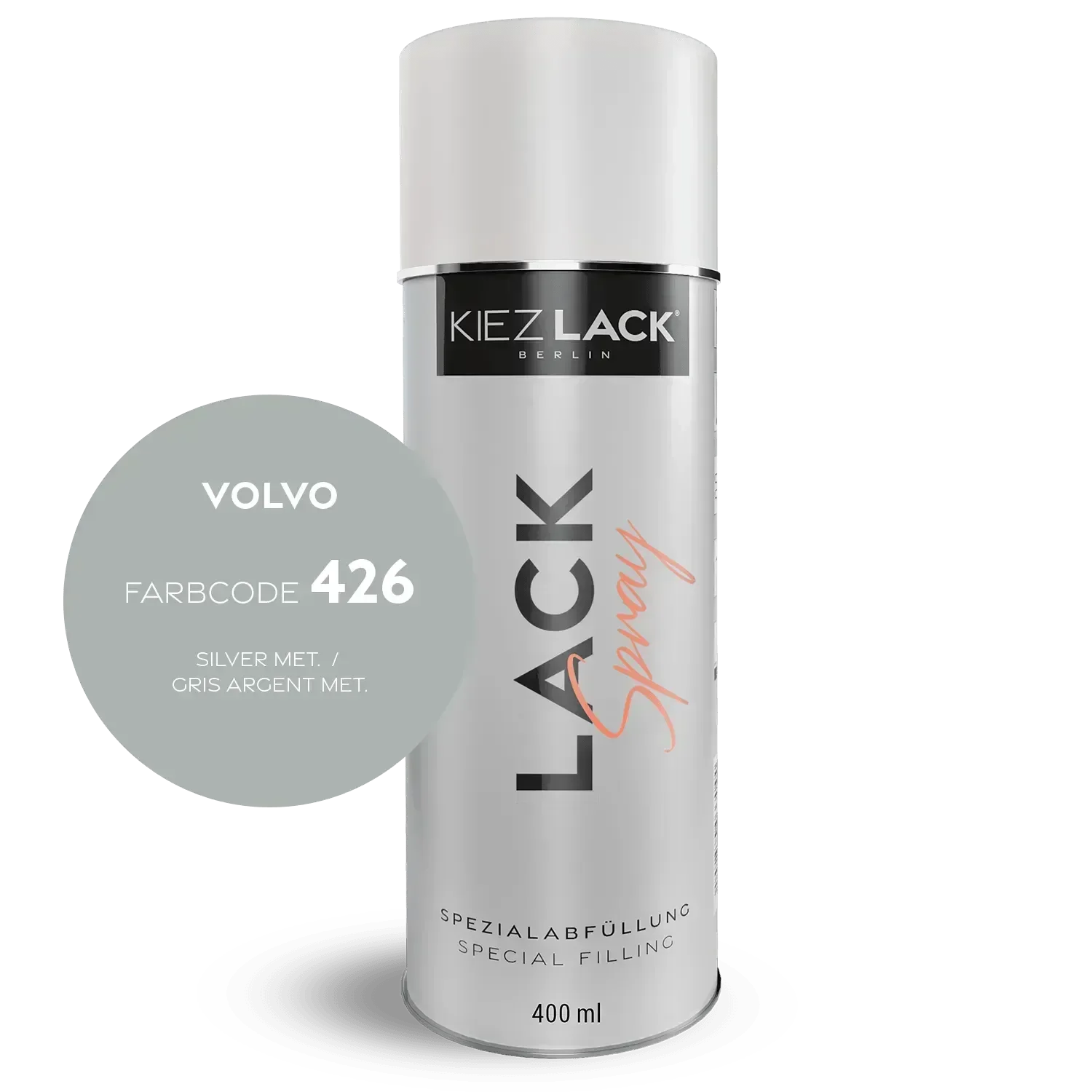 Kiezlack Lackspray Autolack Spraydose VOLVO 426 SILVER MET. Lackspray