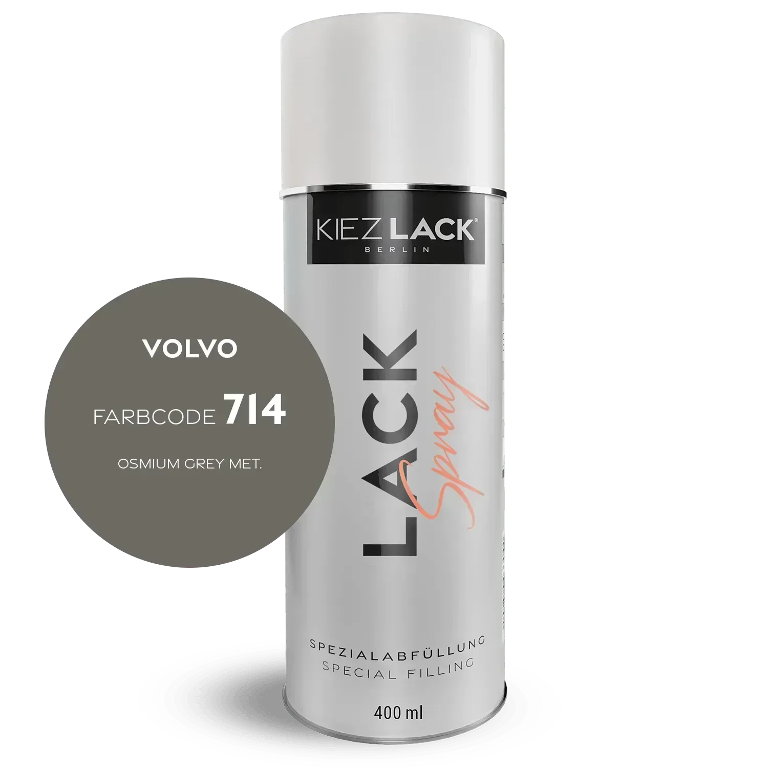 Kiezlack Lackspray Autolack Spraydose VOLVO 714 OSMIUM GREY MET. Lackspray