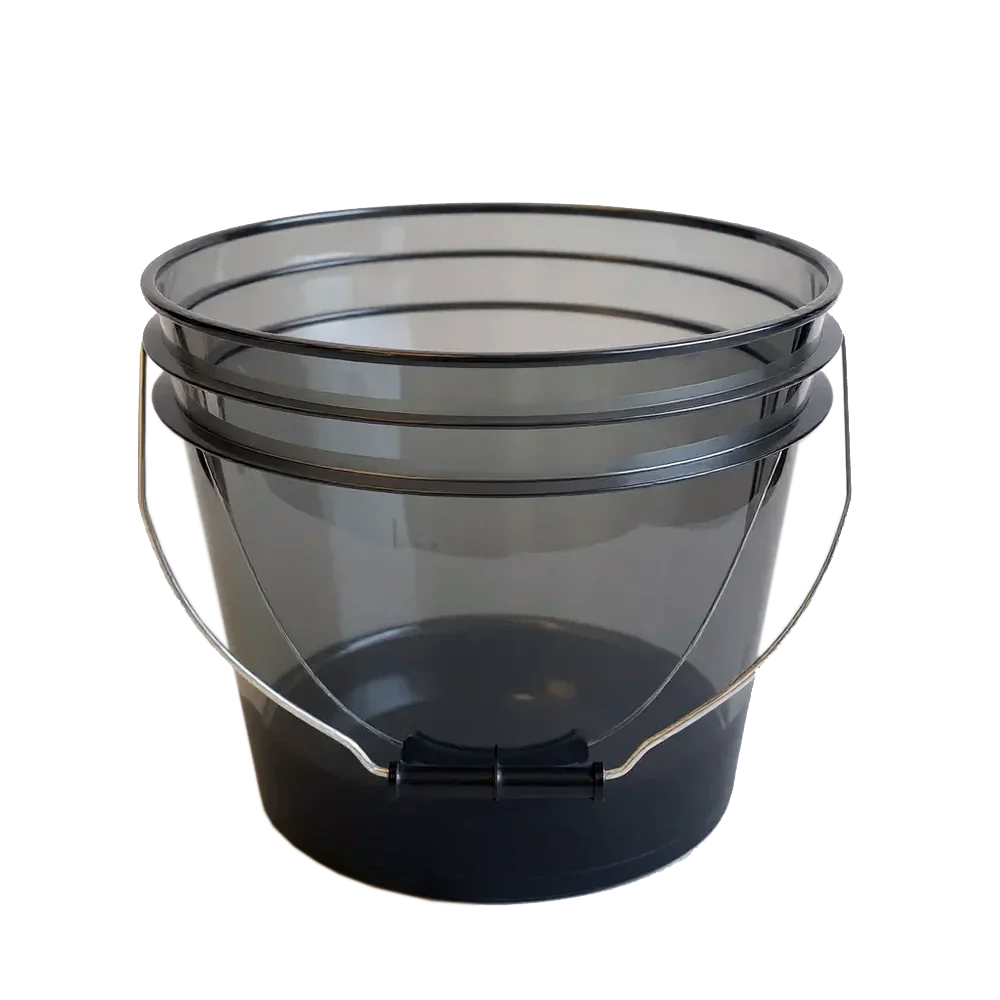 Kiezlack Wascheimer 13 L Heavy Duty Detailing Bucket – Schwarz Transparenter Wascheimer 13 L
