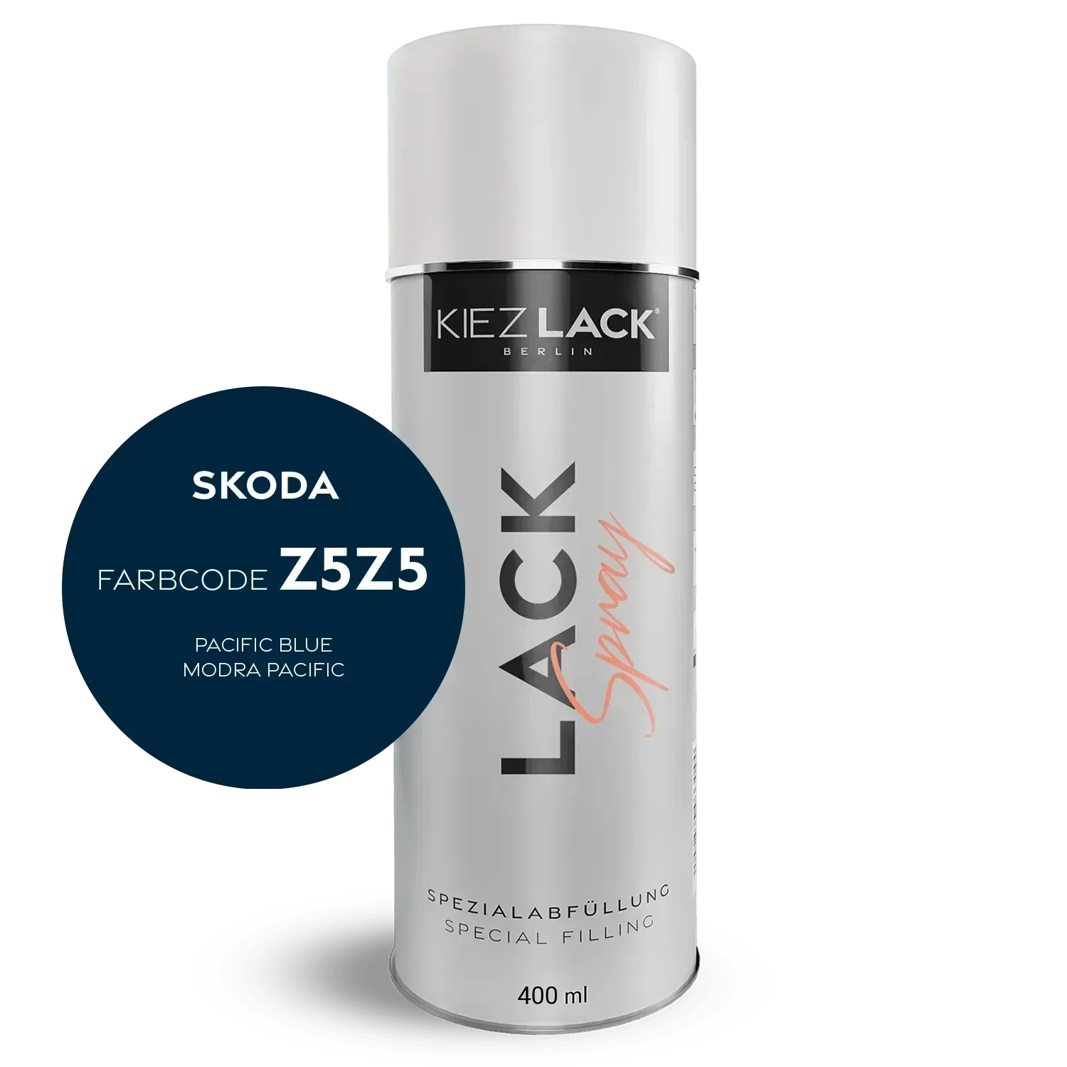 Kiezlack Autolack Spraydose Skoda Z5Z5 PACIFIC BLUE