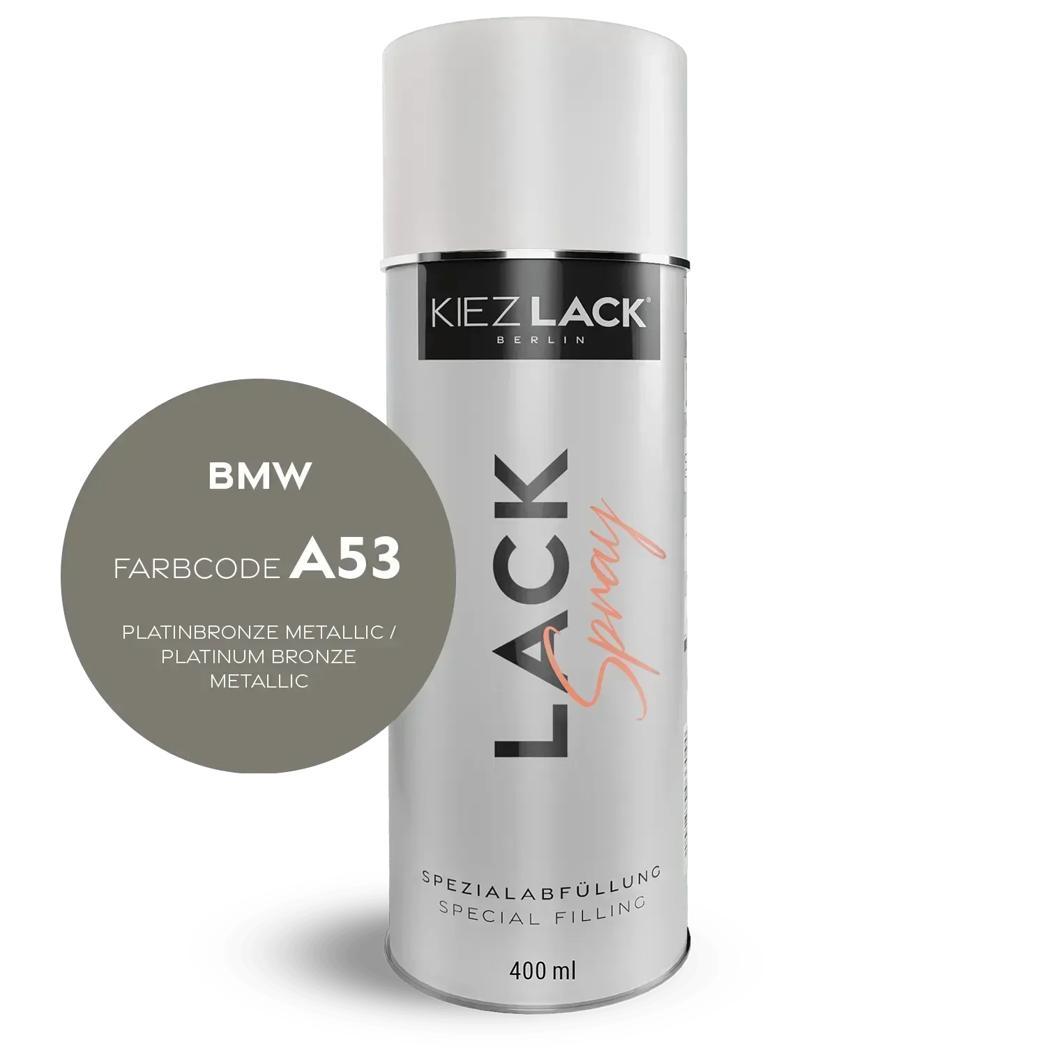 Kiezlack Lackspray Autolack Spraydose BMW A53 PLATINBRONZE Metallic Lackspray