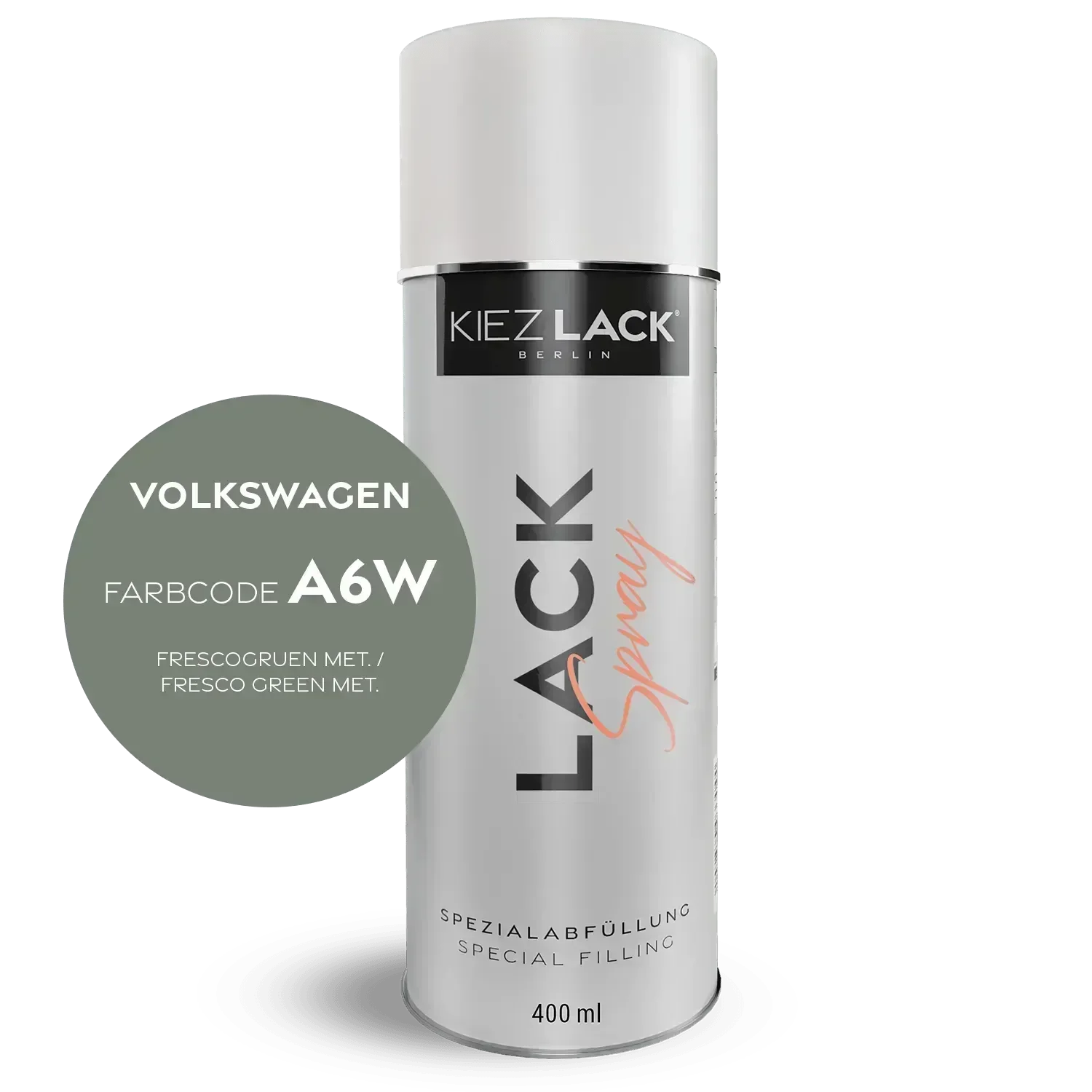 Kiezlack Lackspray Autolack Spraydose Volkswagen LA6W FRESCOGRUEN MET.