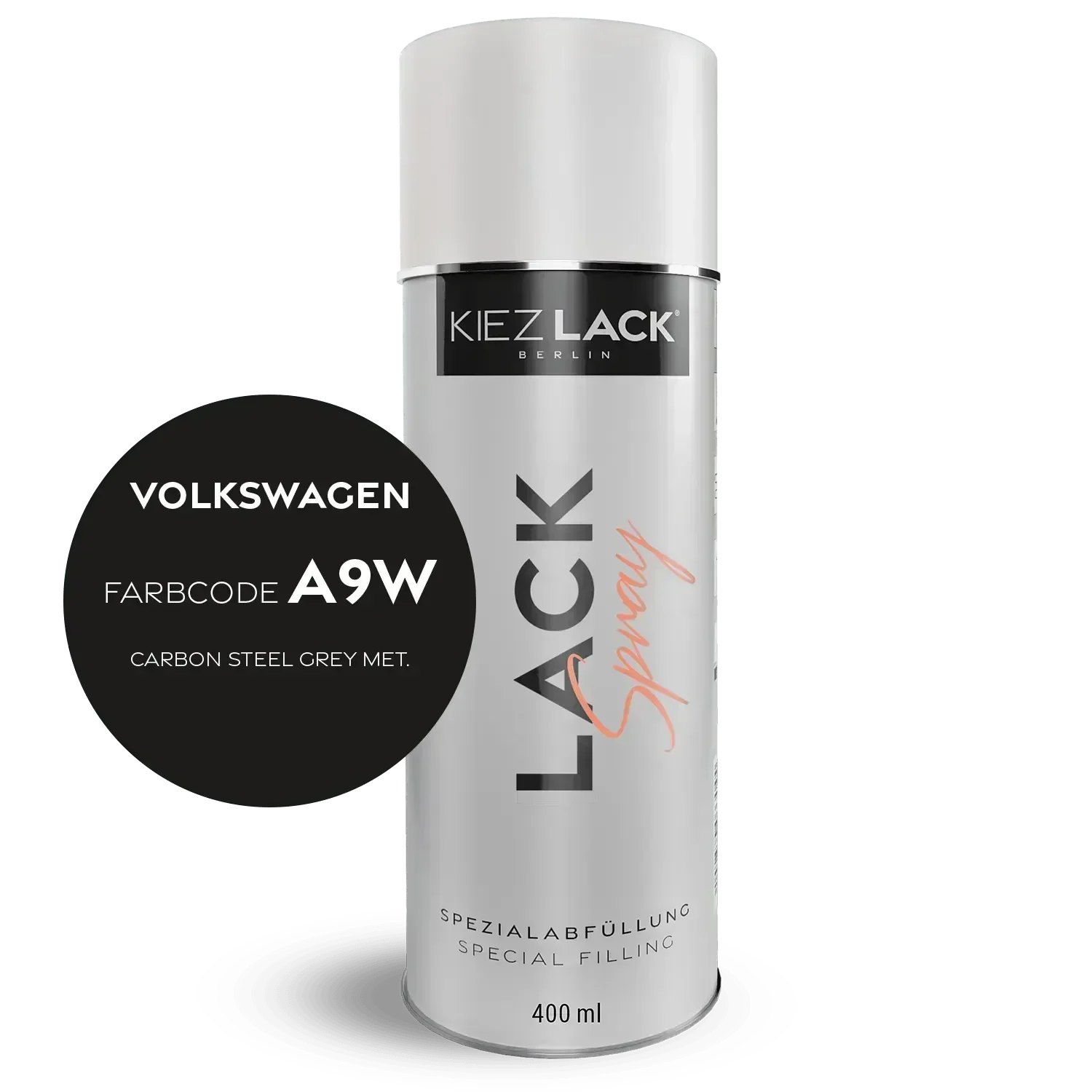 Kiezlack Lackspray Autolack Spraydose Volkswagen LA9W CARBON STEEL GREY MET.