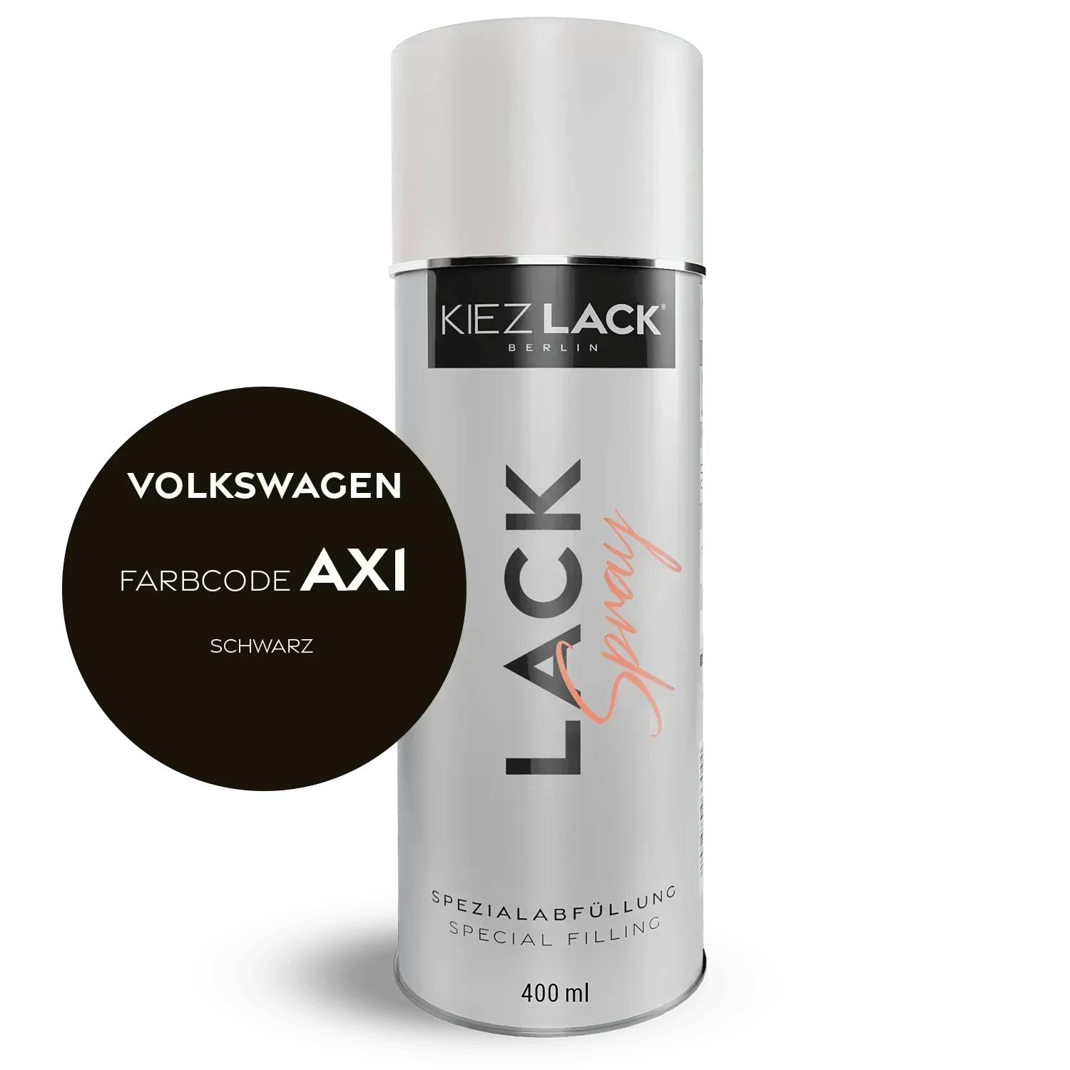 Kiezlack Lackspray Autolack Spraydose Volkswagen LAX1 SCHWARZ
