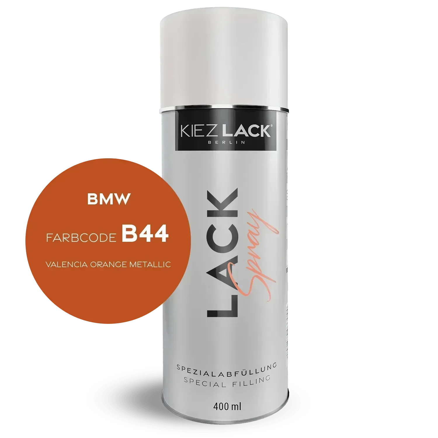 Kiezlack Lackspray Autolack Spraydose BMW B44 VALENCIA ORANGE Metallic Lackspray