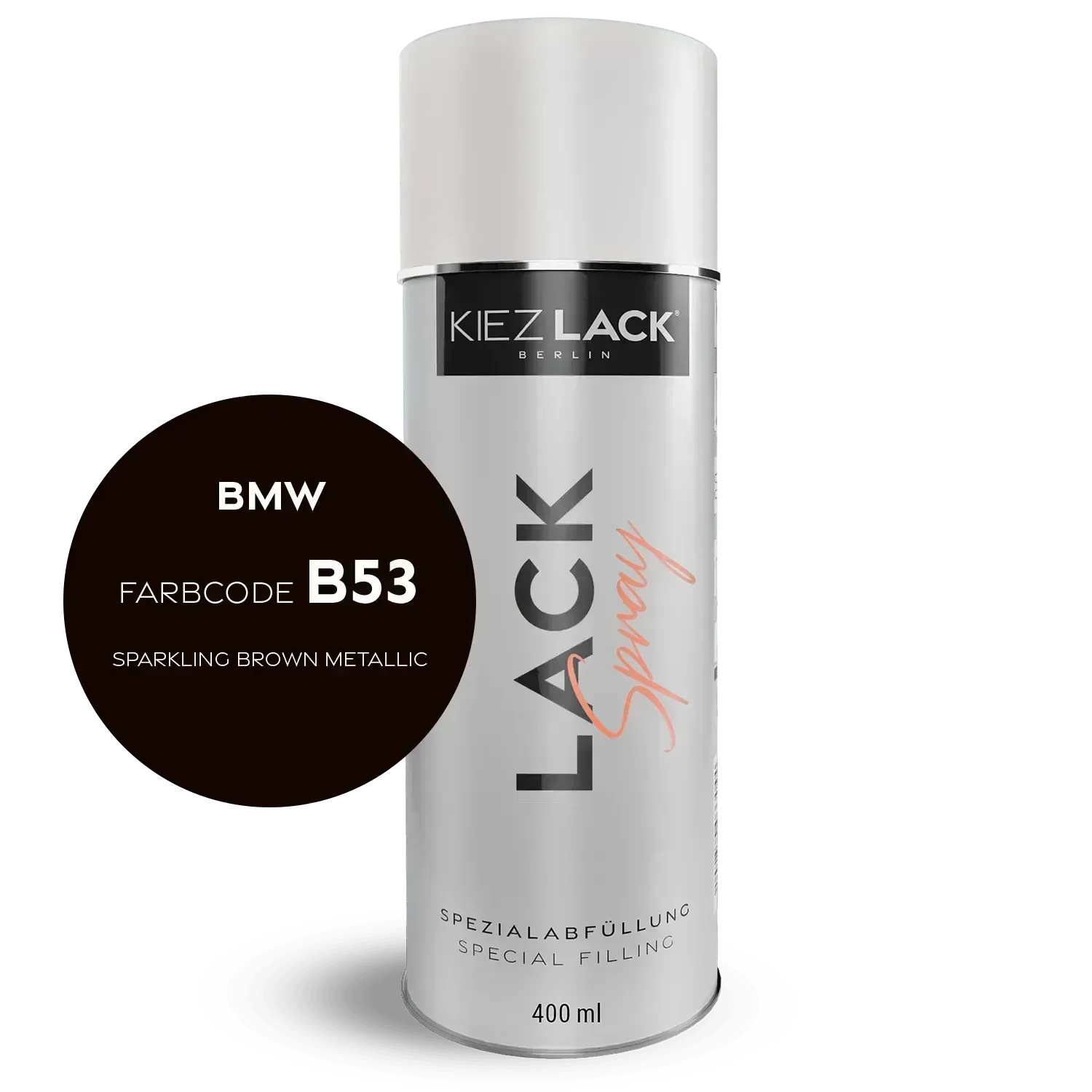 Kiezlack Lackspray Autolack Spraydose BMW B53 SPARKLING BROWN Metallic Lackspray