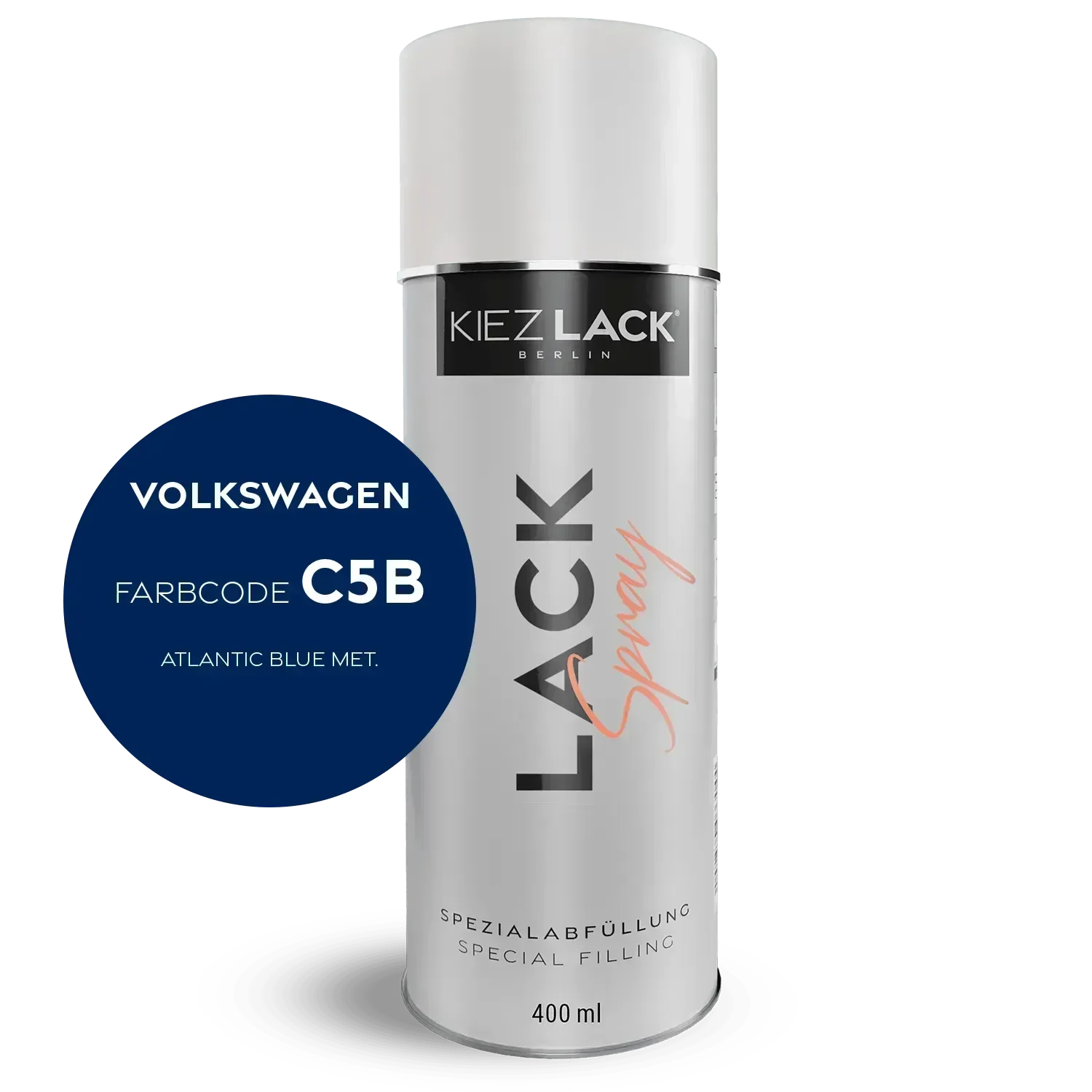 Kiezlack Lackspray Autolack Spraydose Volkswagen LC5B ATLANTIC BLUE MET.