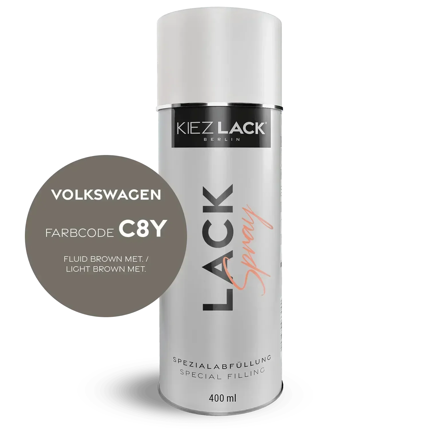 Kiezlack Lackspray Autolack Spraydose Volkswagen LC8Y FLUID BROWN MET.