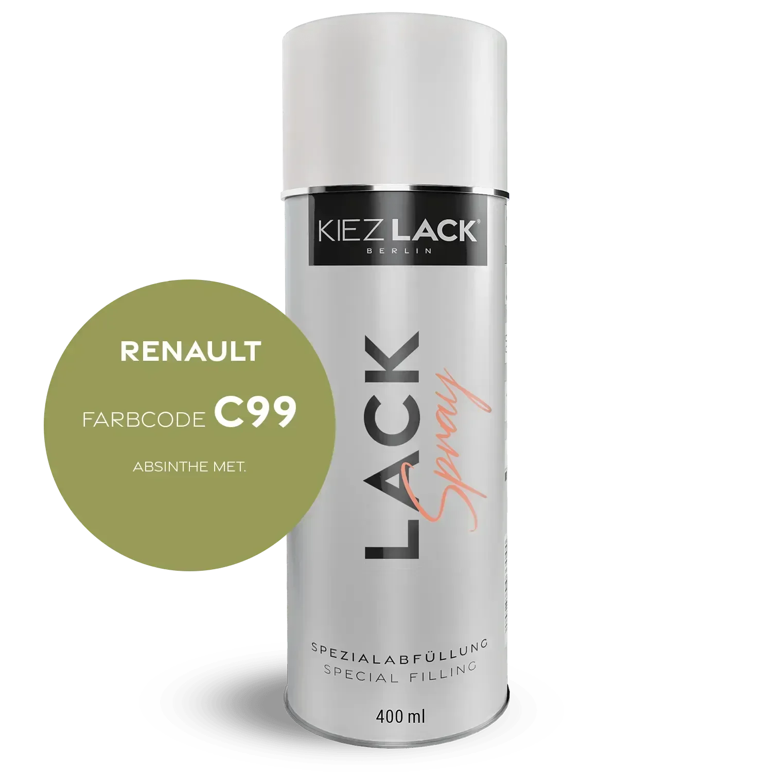 Kiezlack Autolack Spraydose Renault C99 ABSINTHE MET.