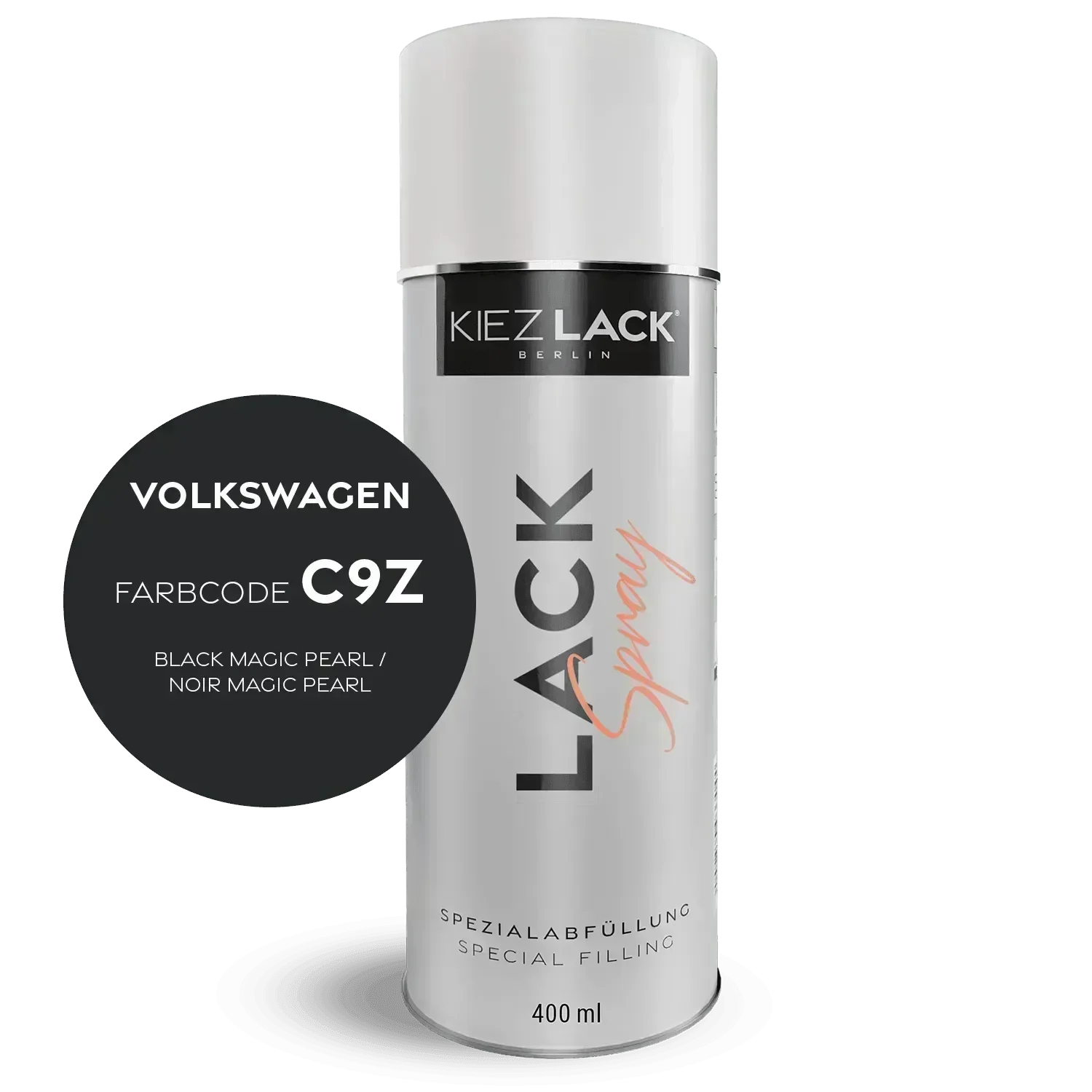 Kiezlack Lackspray Autolack Spraydose Seat C9Z BLACK MAGIC PEARL