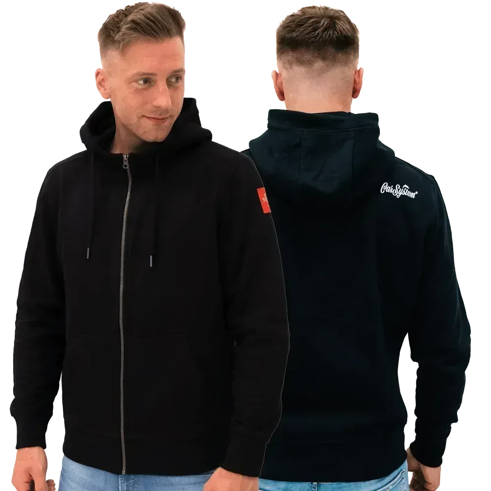 Carsystem Carsystem Zip Hoodie LOGO schwarz mit Kapuze