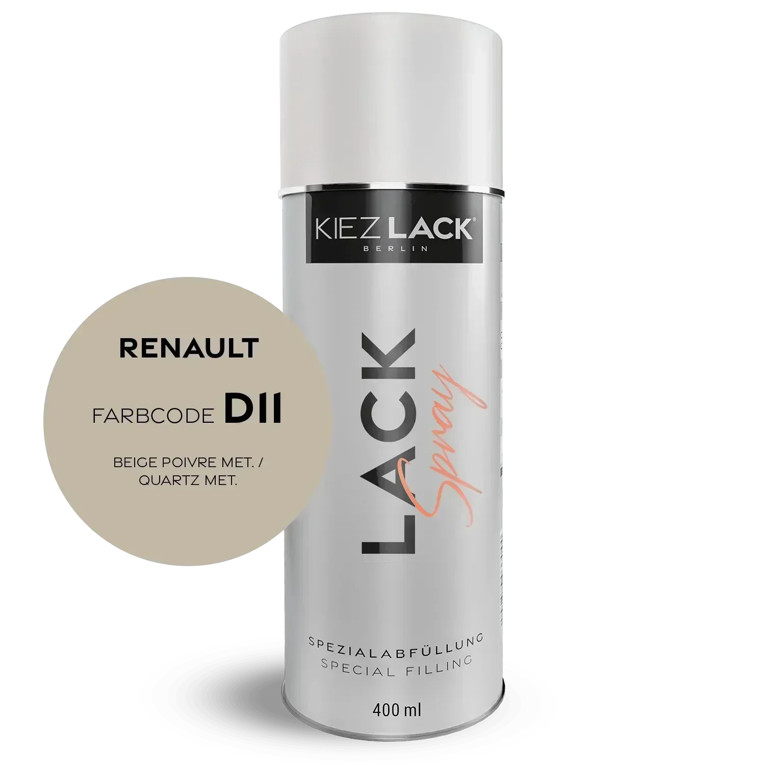 Kiezlack Autolack Spraydose Renault D11 BEIGE POIVRE MET.