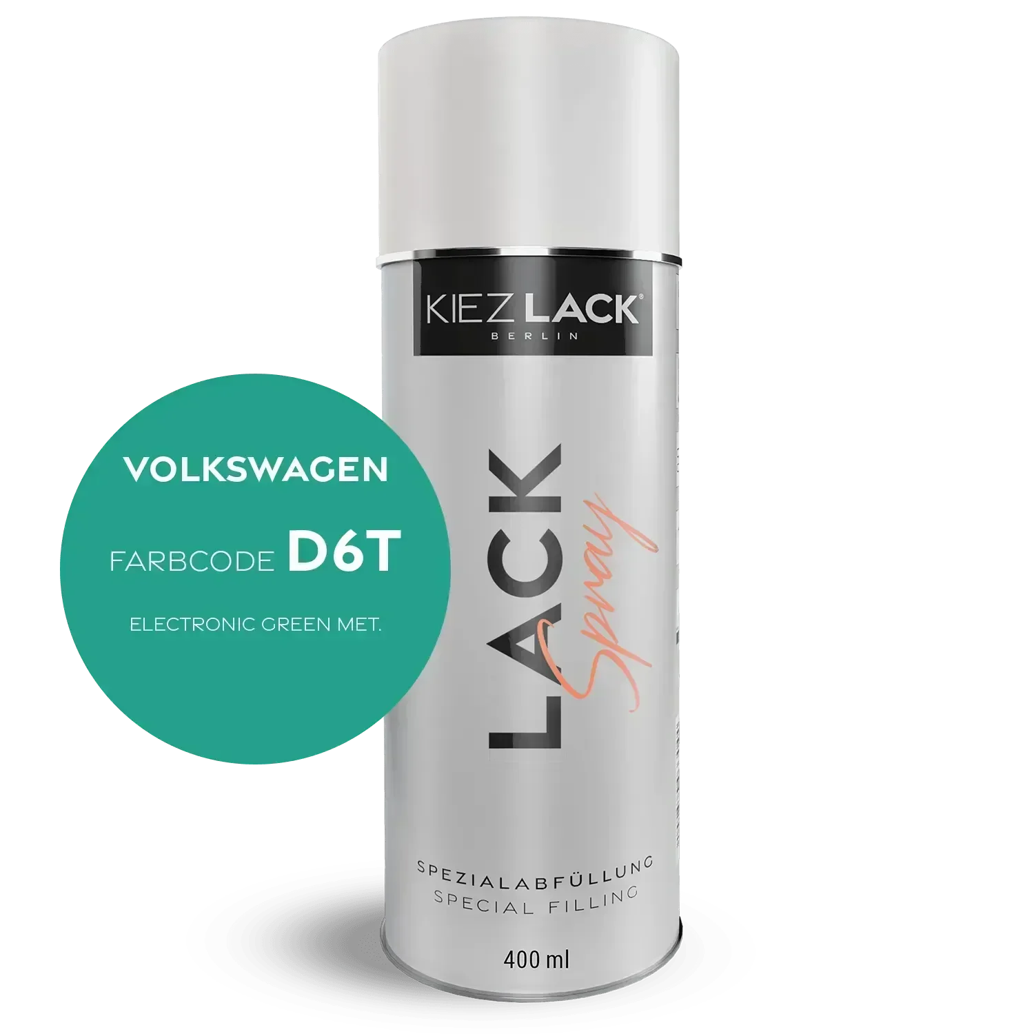 Kiezlack Lackspray Autolack Spraydose Volkswagen LD6T ELECTRONIC GREEN MET.