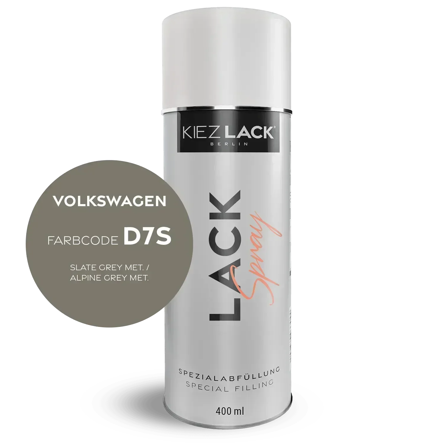 Kiezlack Lackspray Autolack Spraydose Volkswagen LD7S SLATE GREY MET.