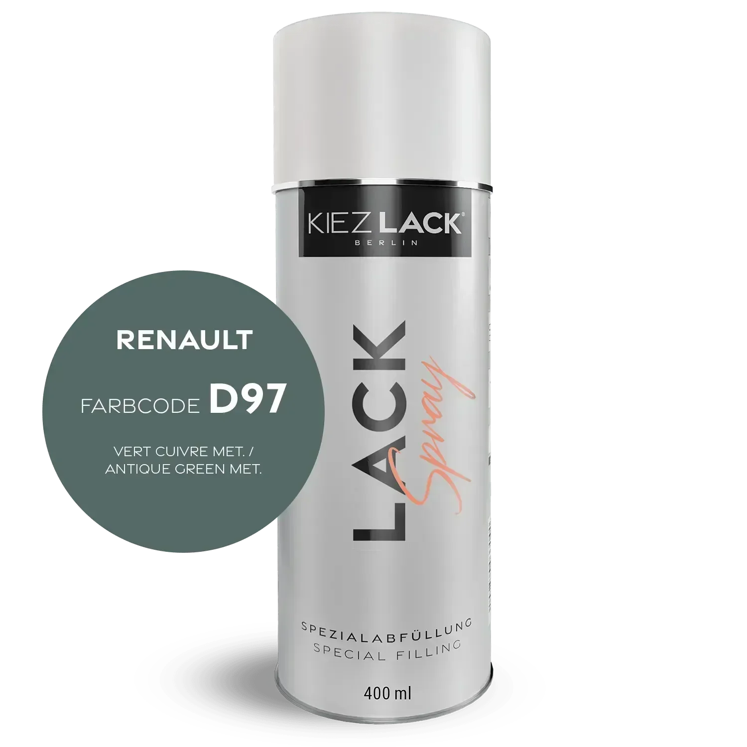 Kiezlack Autolack Spraydose Renault D97 VERT CUIVRE MET.